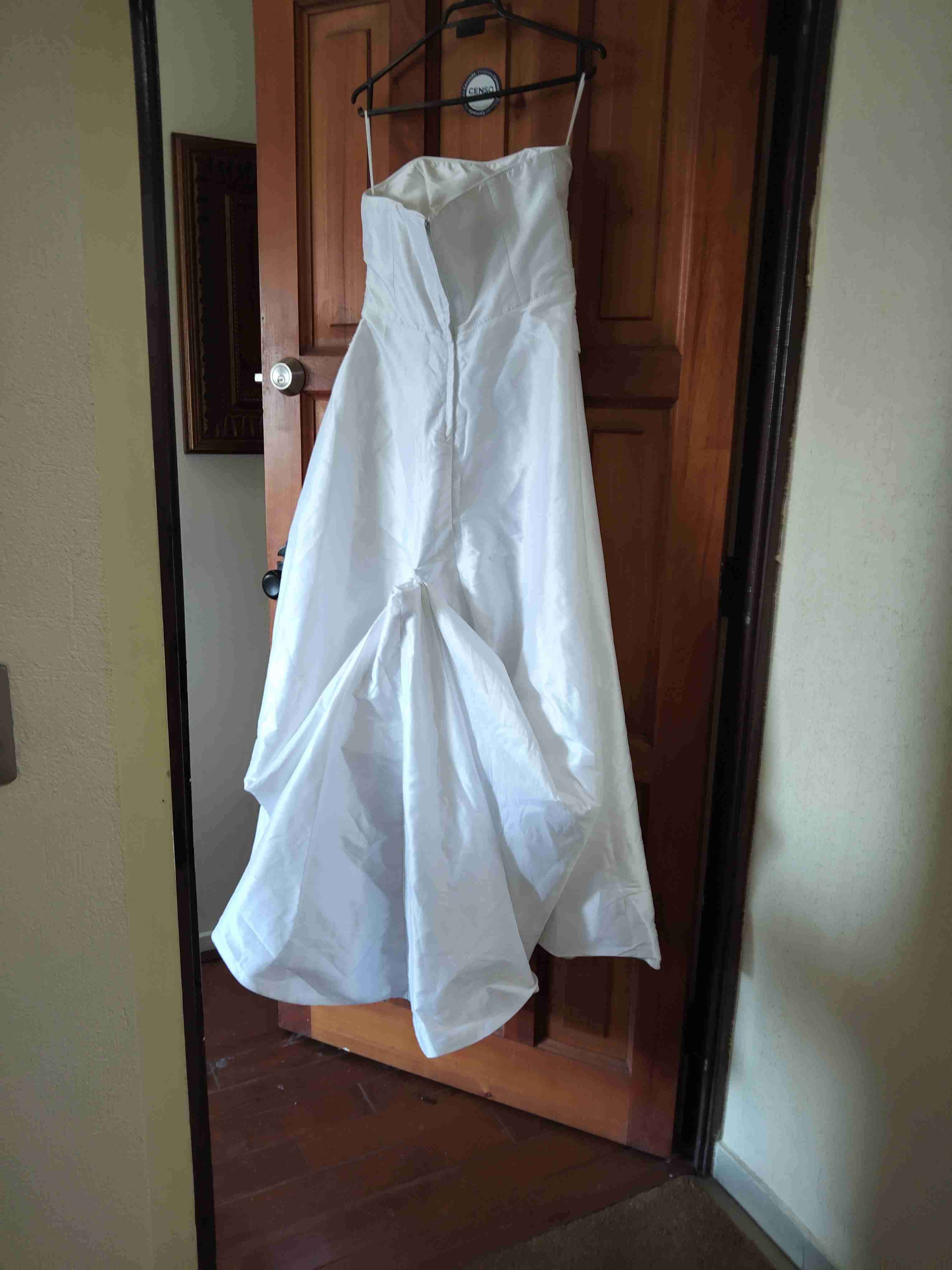 Vestido de novia blanco strapless - 2