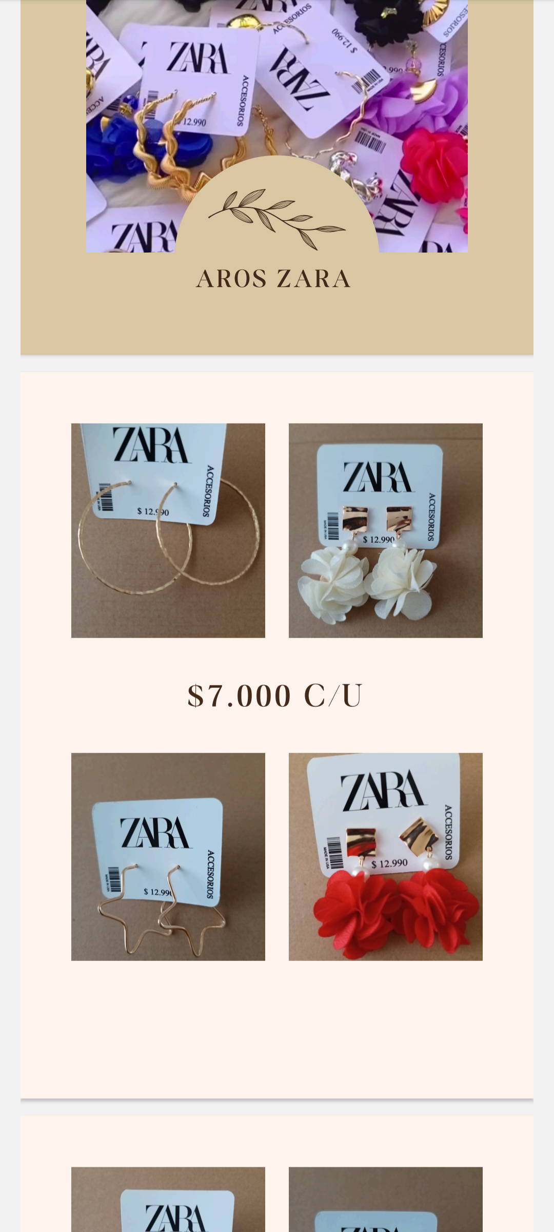 Aros colgantes Zara variados - miniatura 2