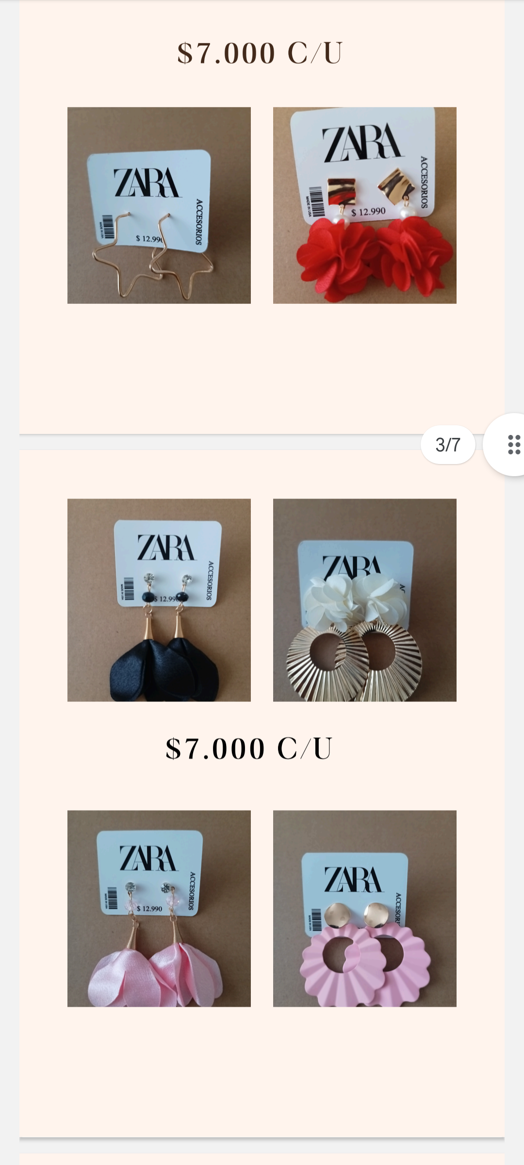 Aros colgantes Zara variados - miniatura 5