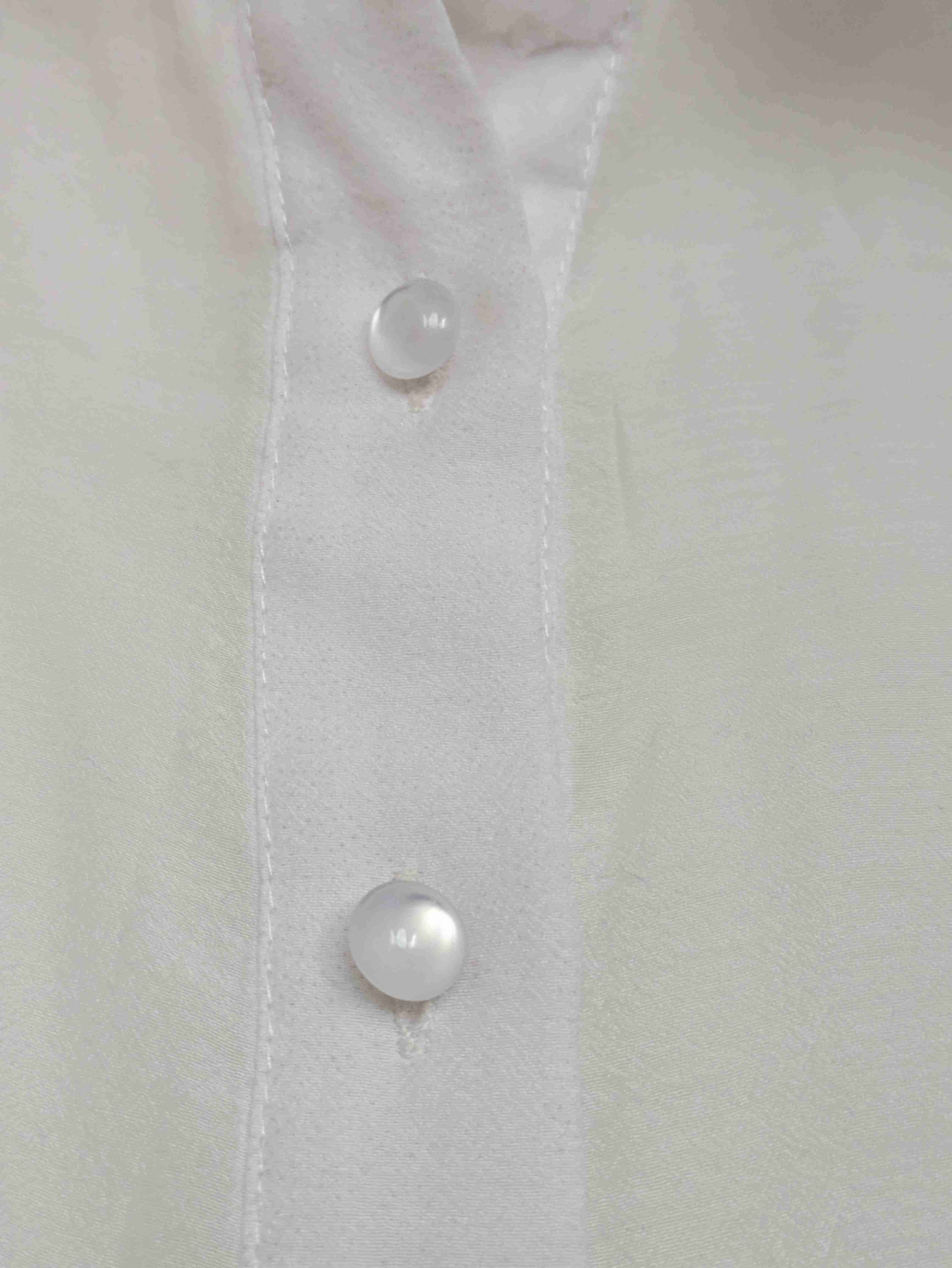 Blusa blanca manga plisada - miniatura 2