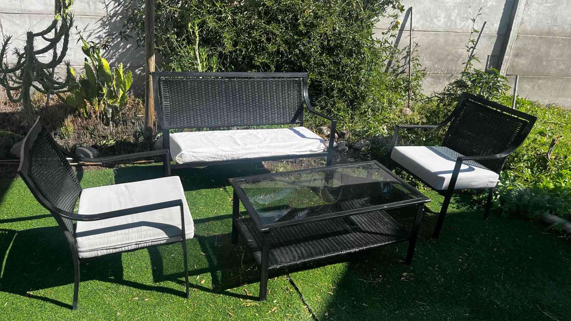Conjunto de muebles jardín negro - 1
