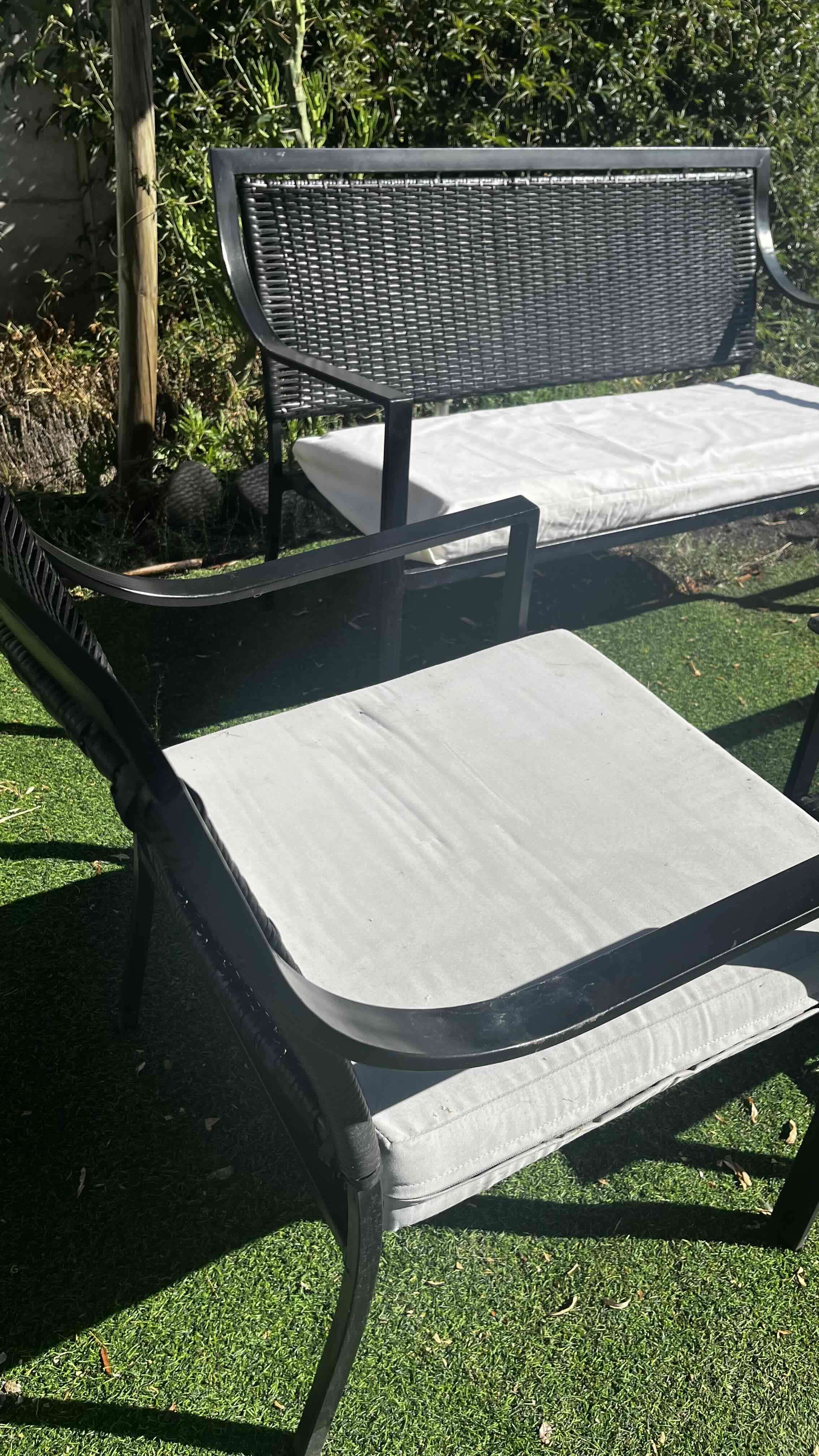 Conjunto de muebles jardín negro - 2