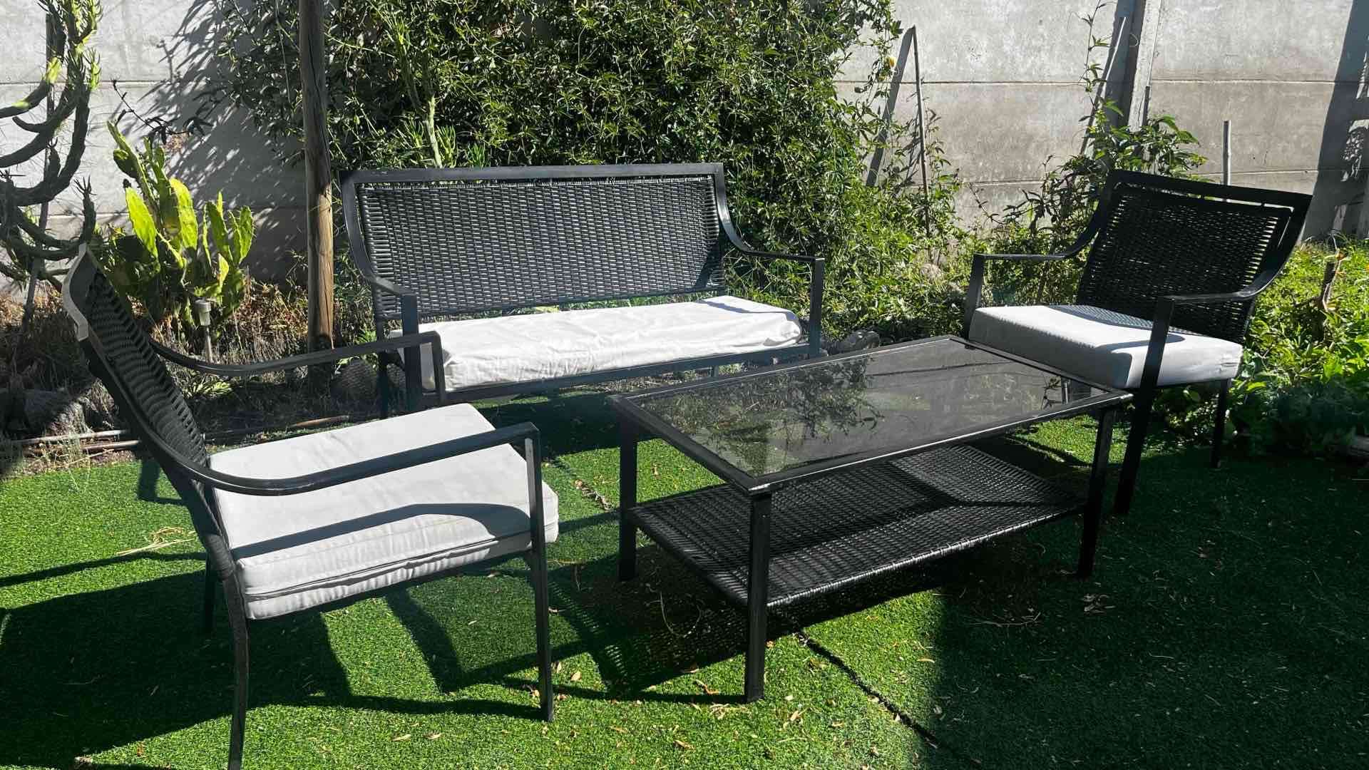 Conjunto de muebles jardín negro - 4