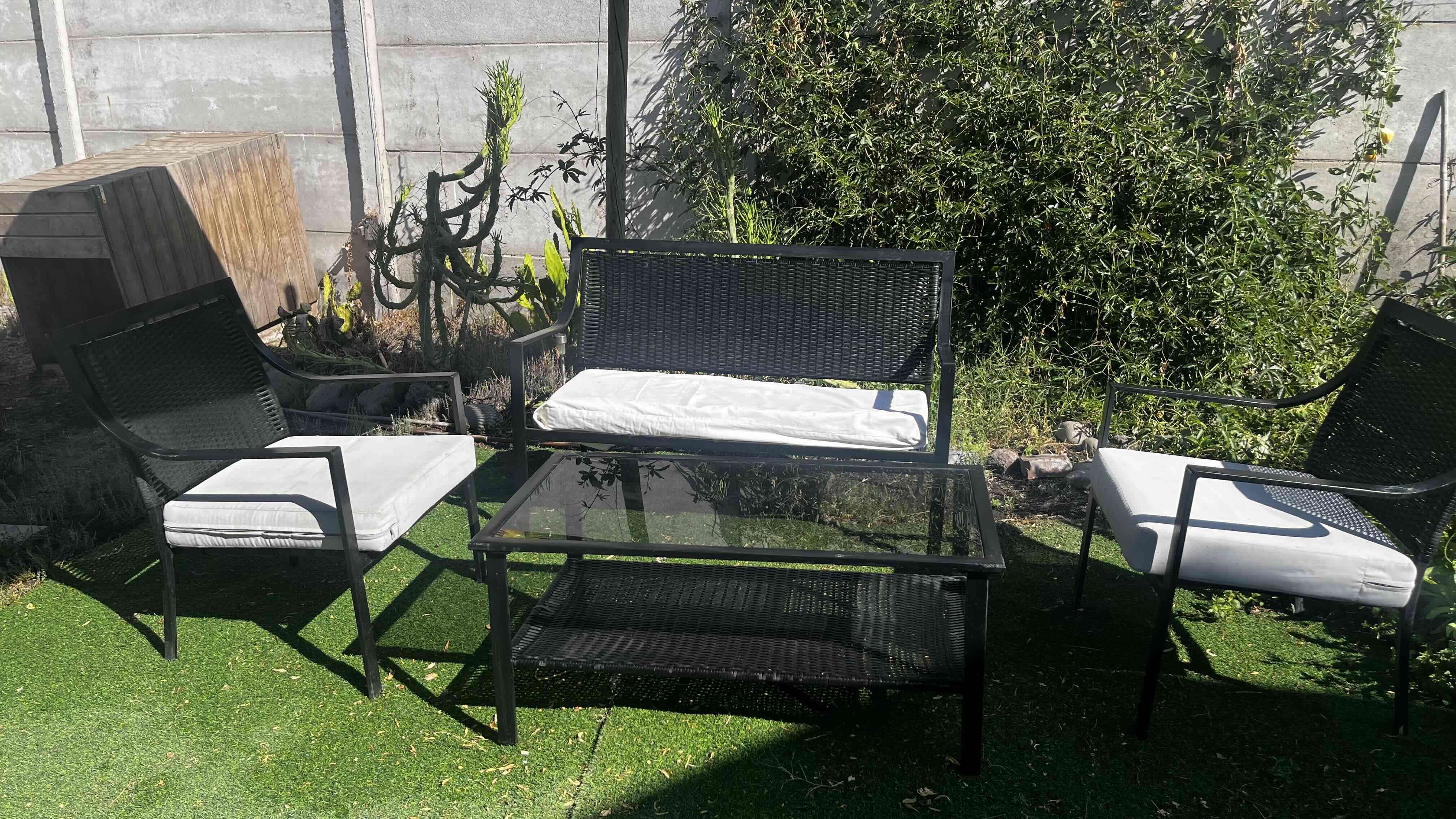 Conjunto de muebles jardín negro - 5