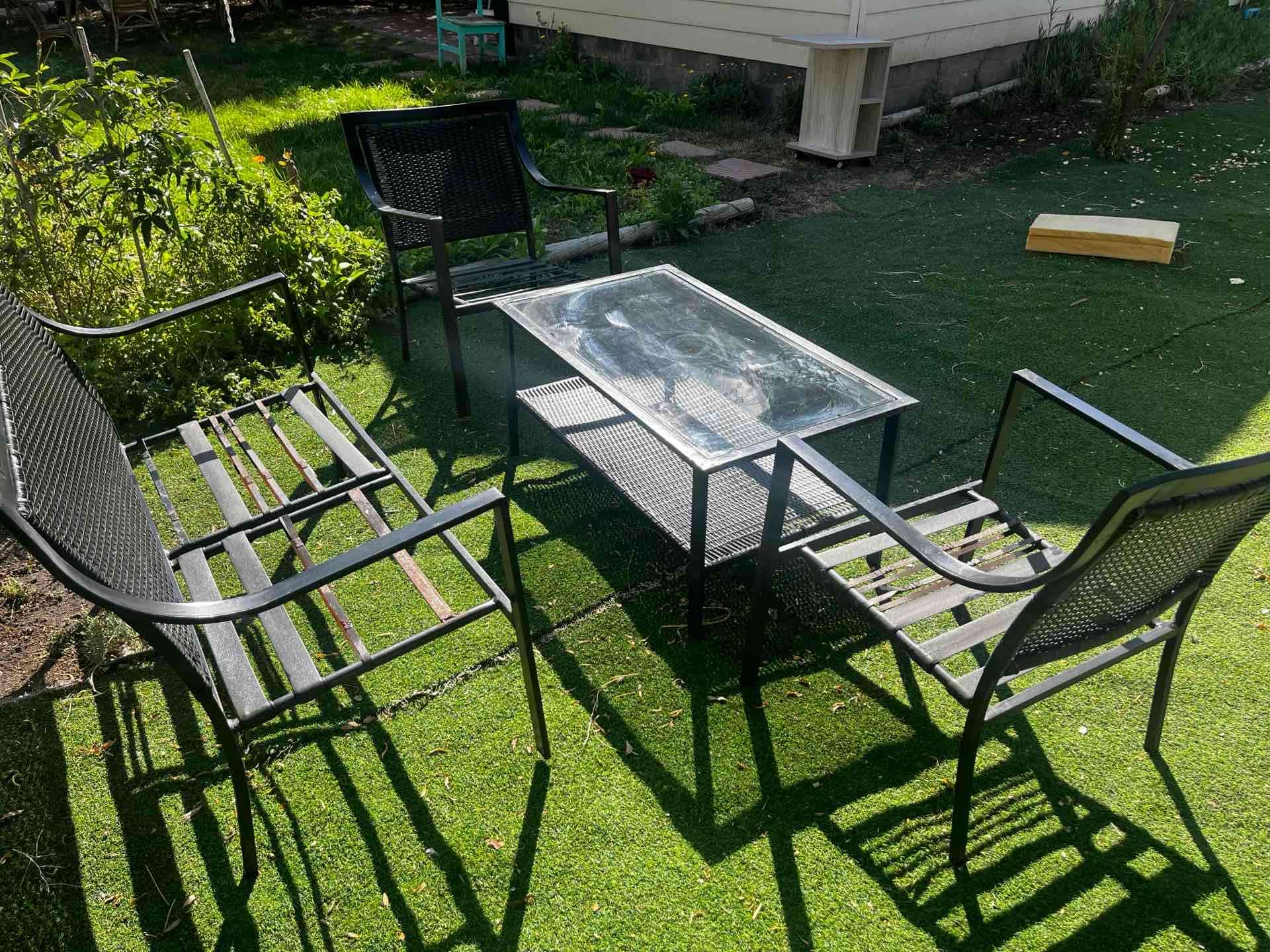 Conjunto de muebles jardín negro - 6