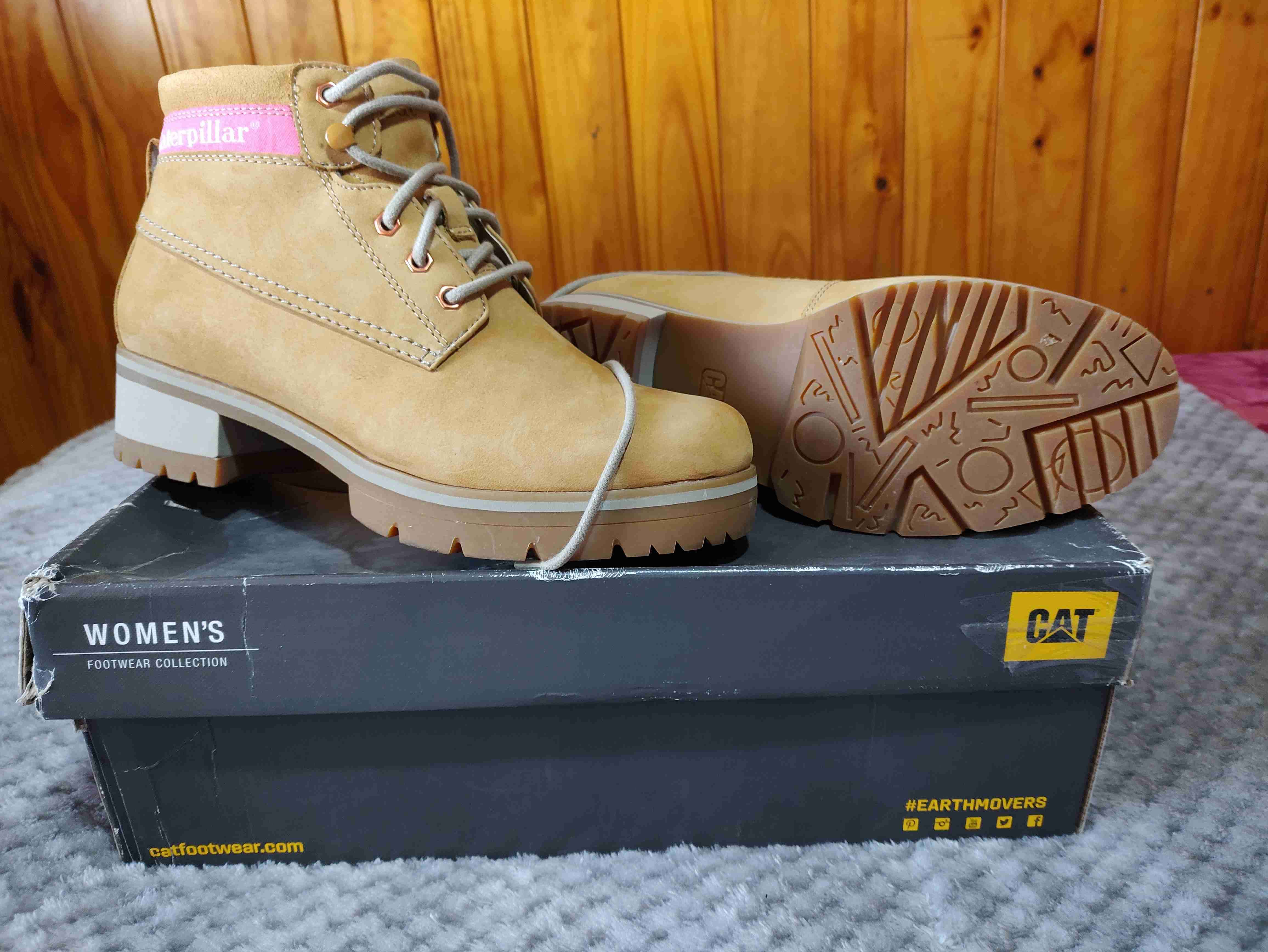 Botines Caterpillar color beige - miniatura 3
