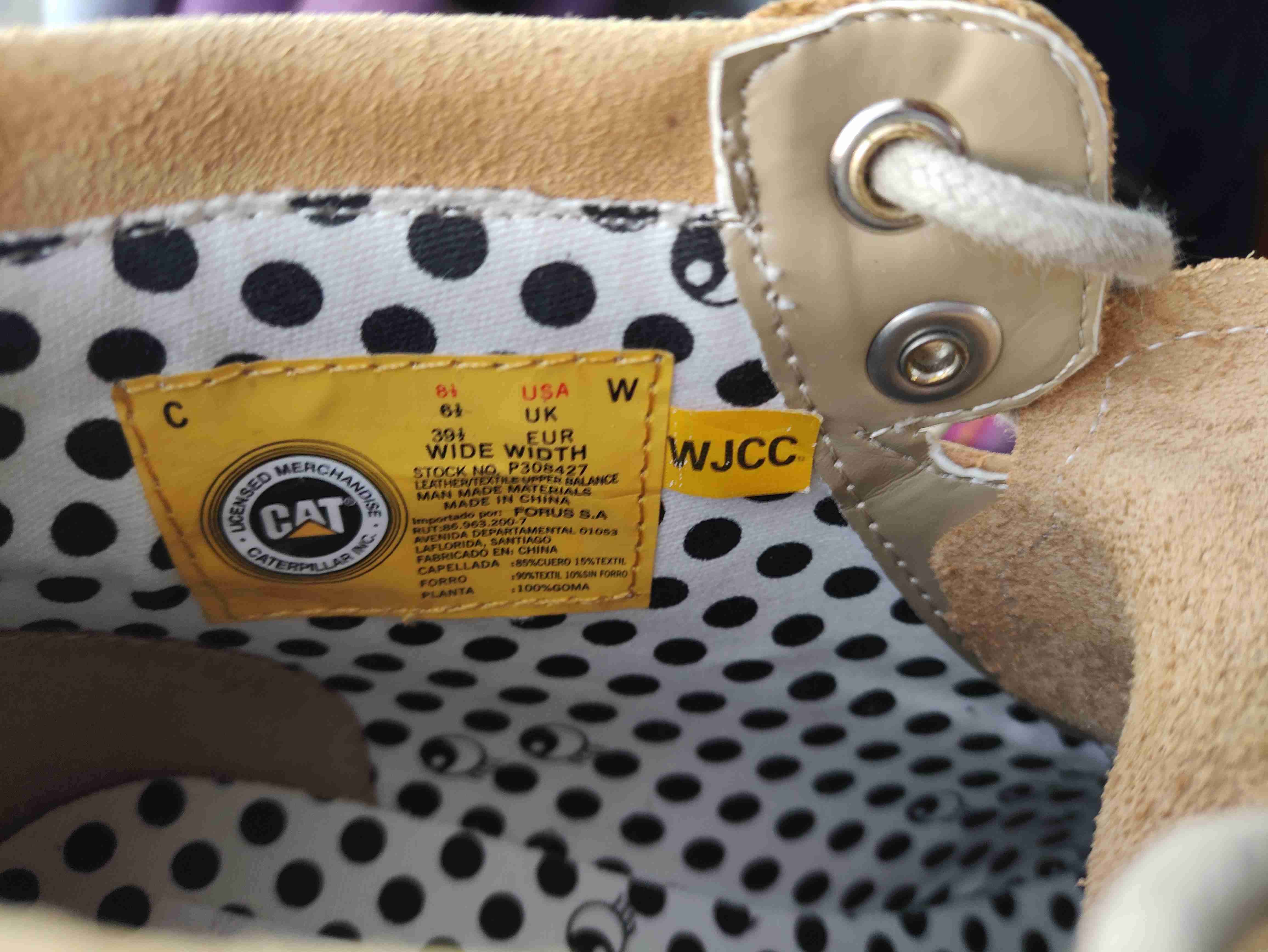 Botines Caterpillar color beige - miniatura 5