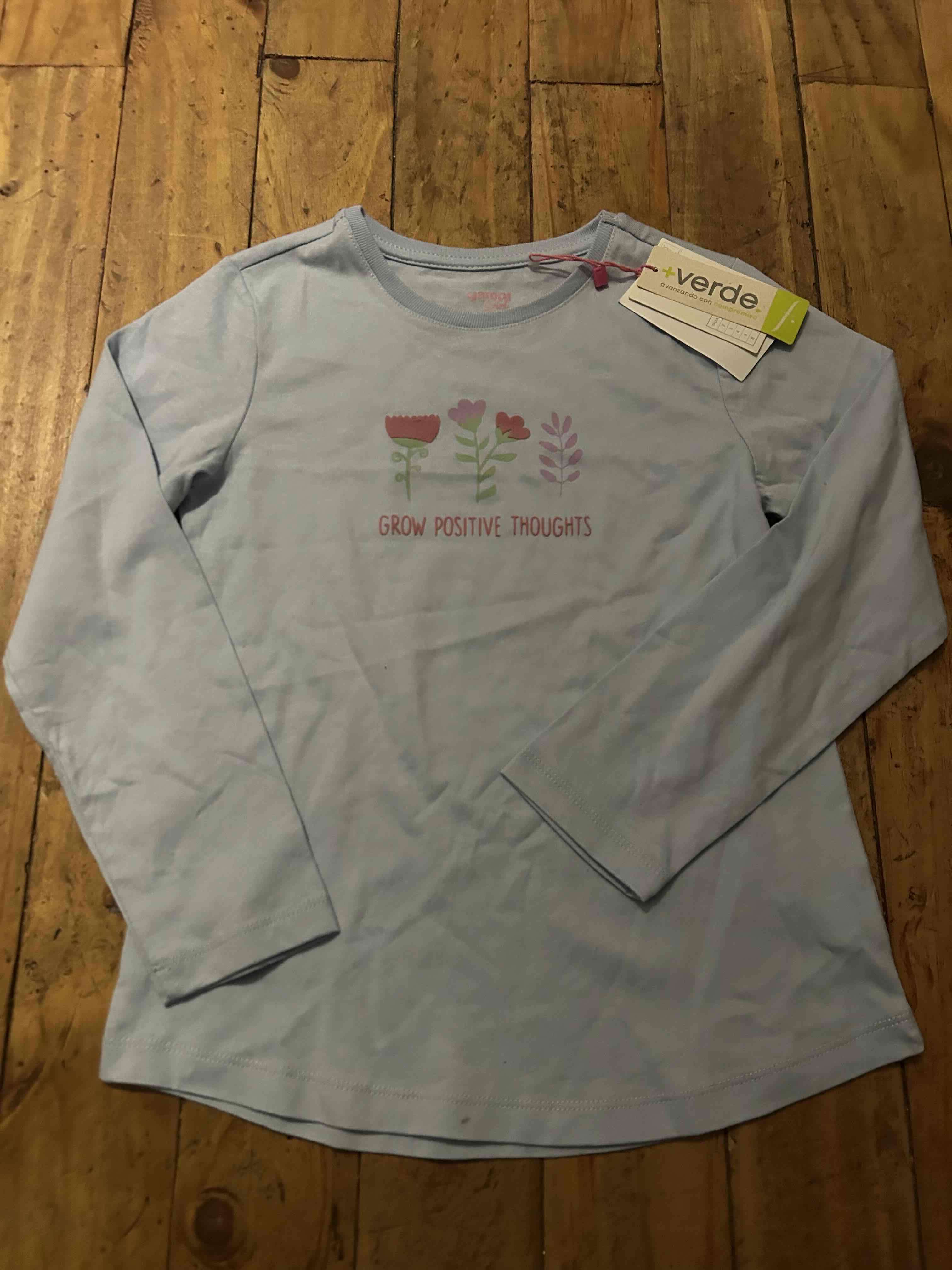 Polera infantil celeste con mensaje