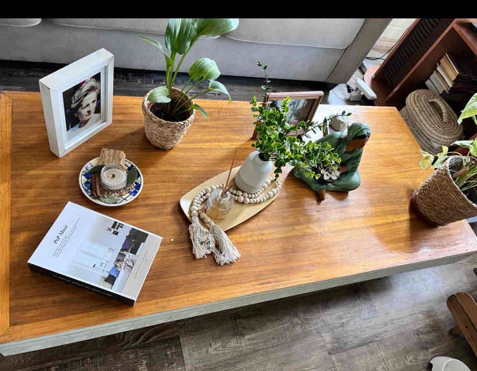 Mesa de centro madera vintage - miniatura 1