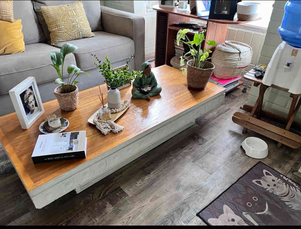 Mesa de centro madera vintage - miniatura 2