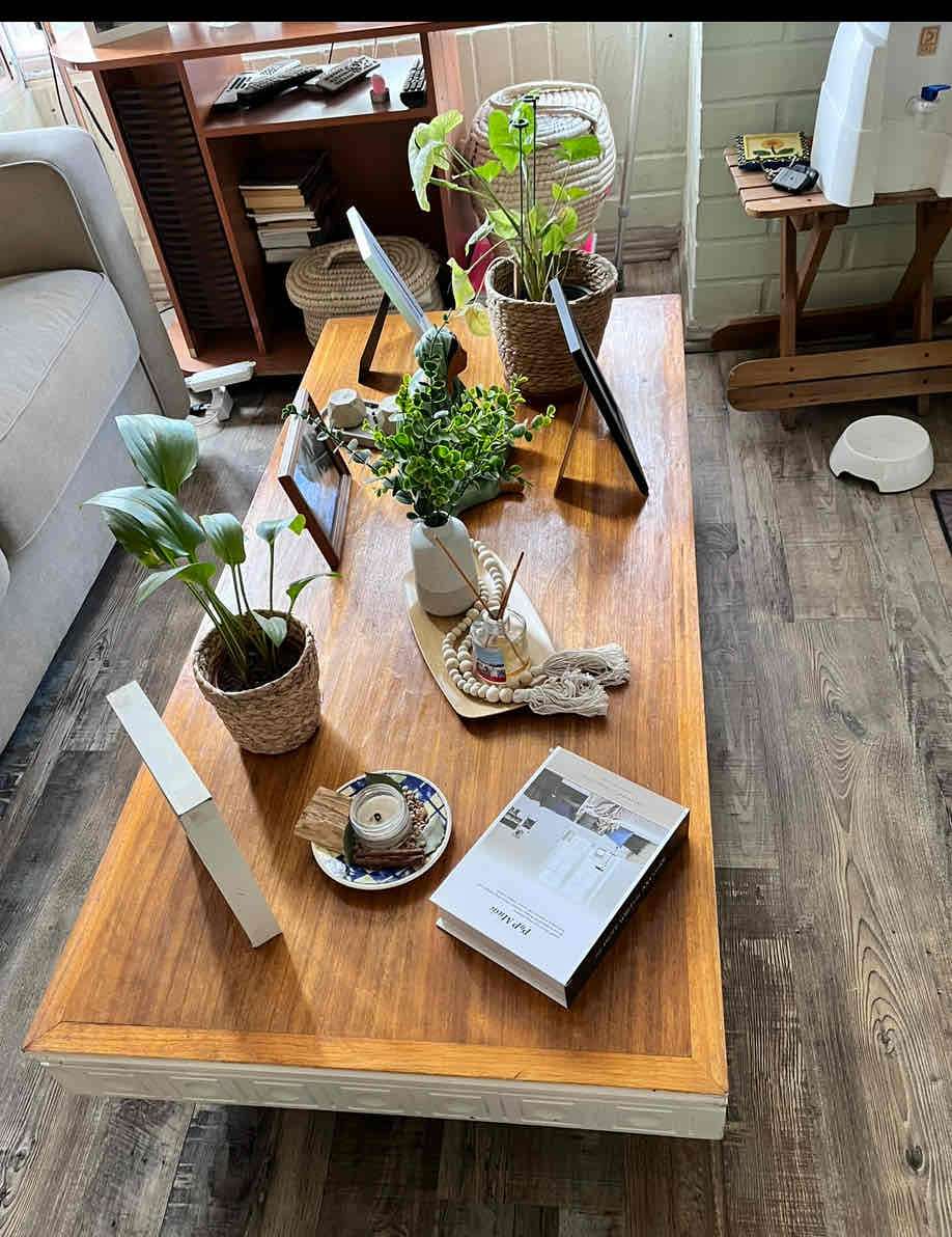 Mesa de centro madera vintage - miniatura 3