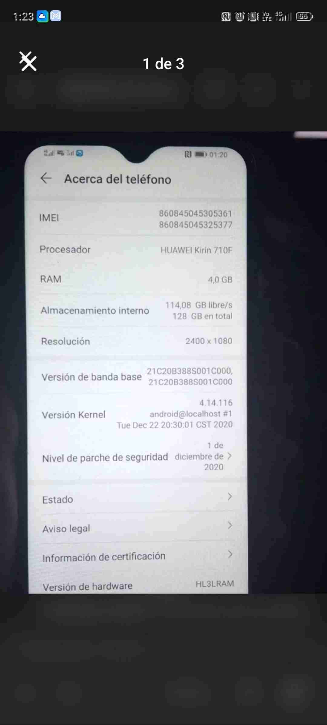 Celular Huawei y8p - miniatura 2