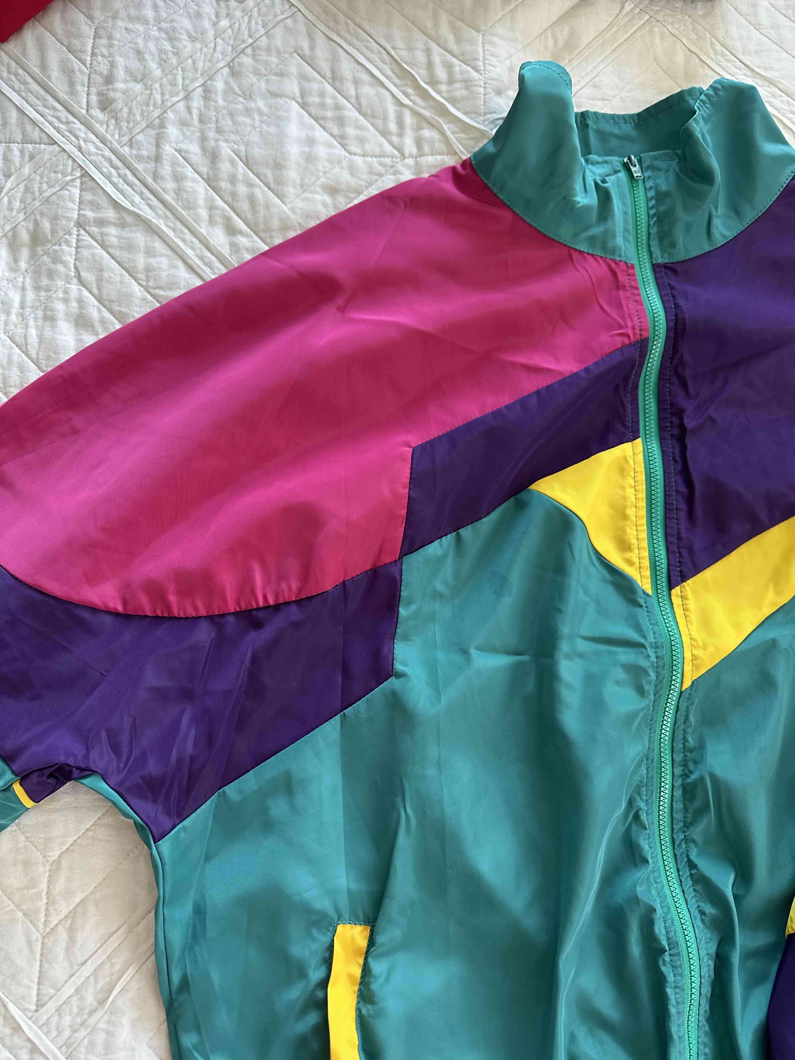 Chaqueta rompevientos retro multicolor - 2