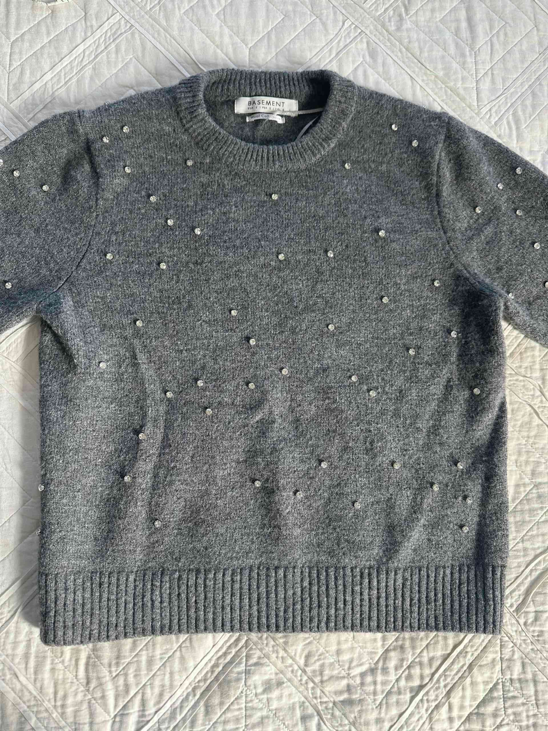 Suéter gris con brillos Basement - 1