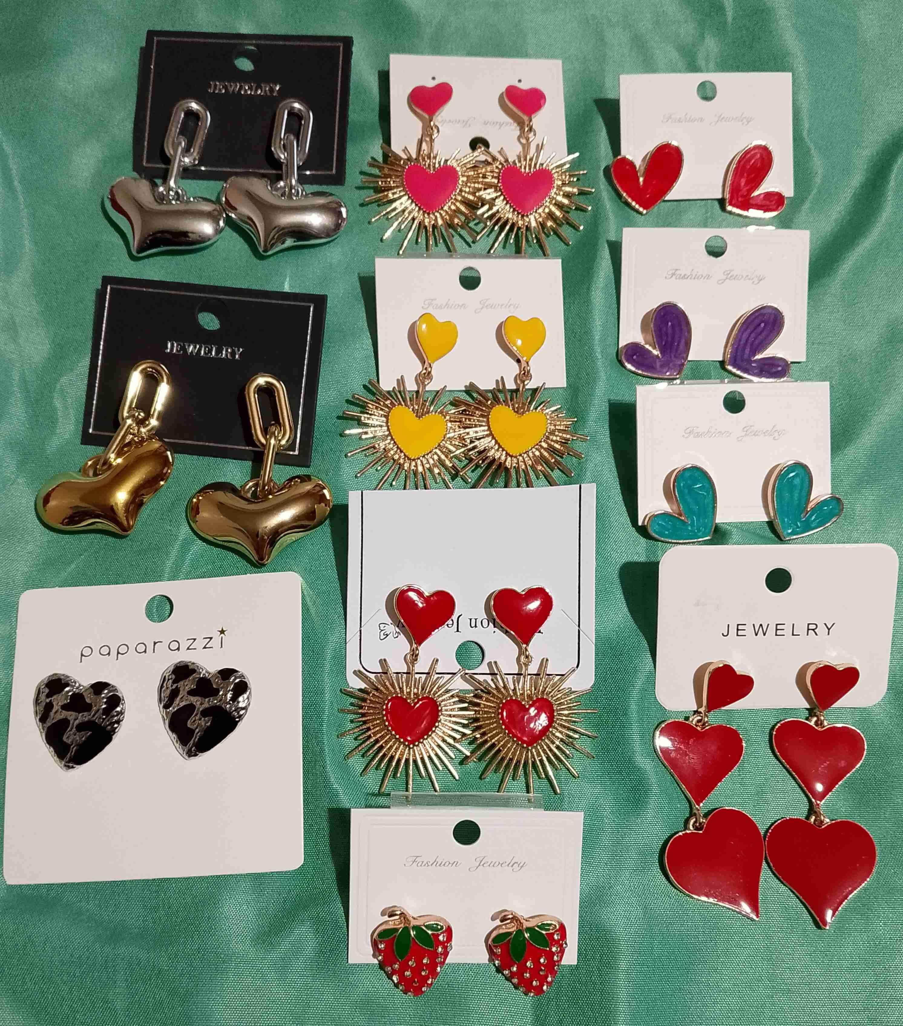 Set de aros coloridos Fantasía fina y acero - miniatura 3