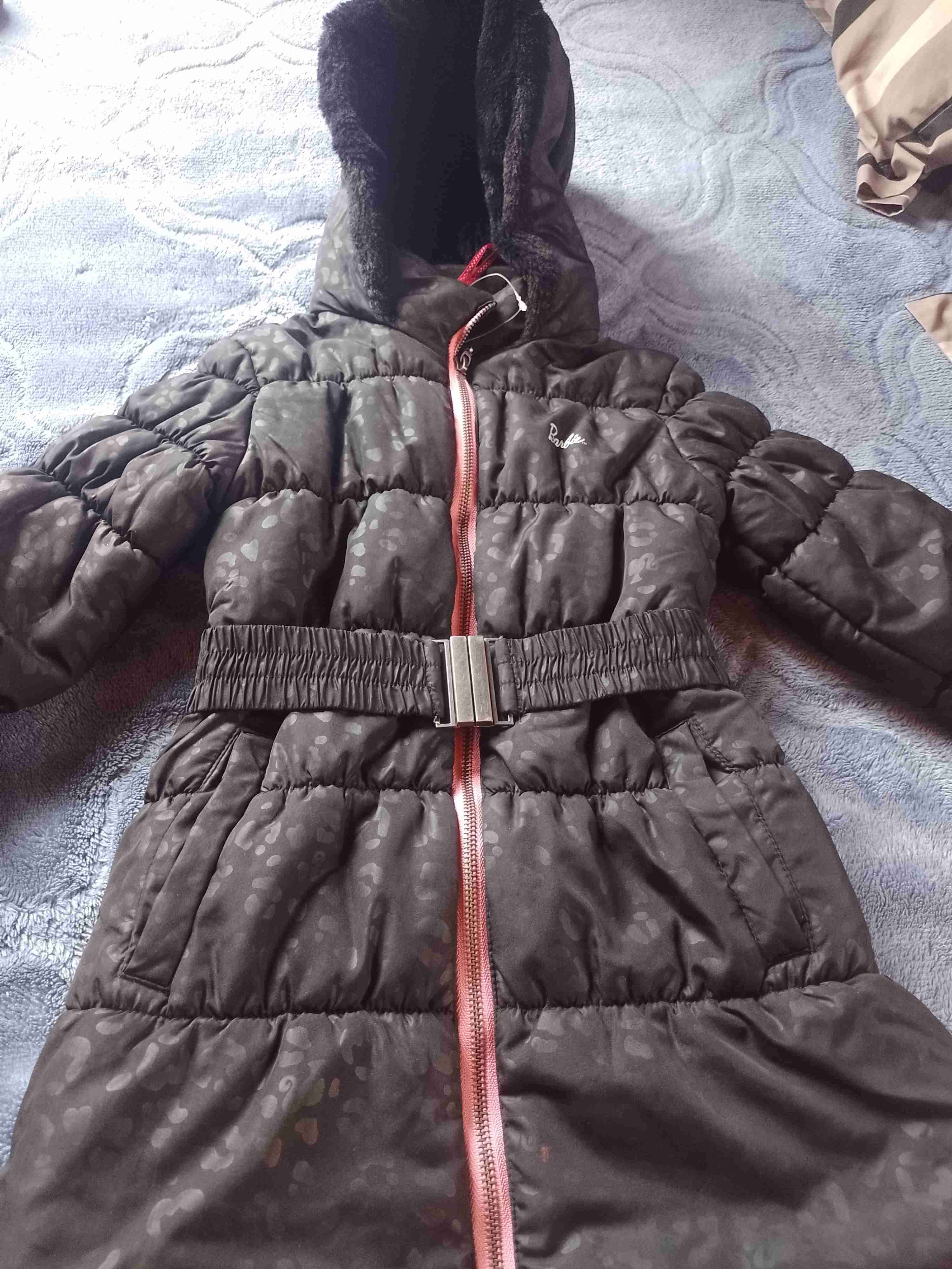 Parka acolchada café con capucha - miniatura 3