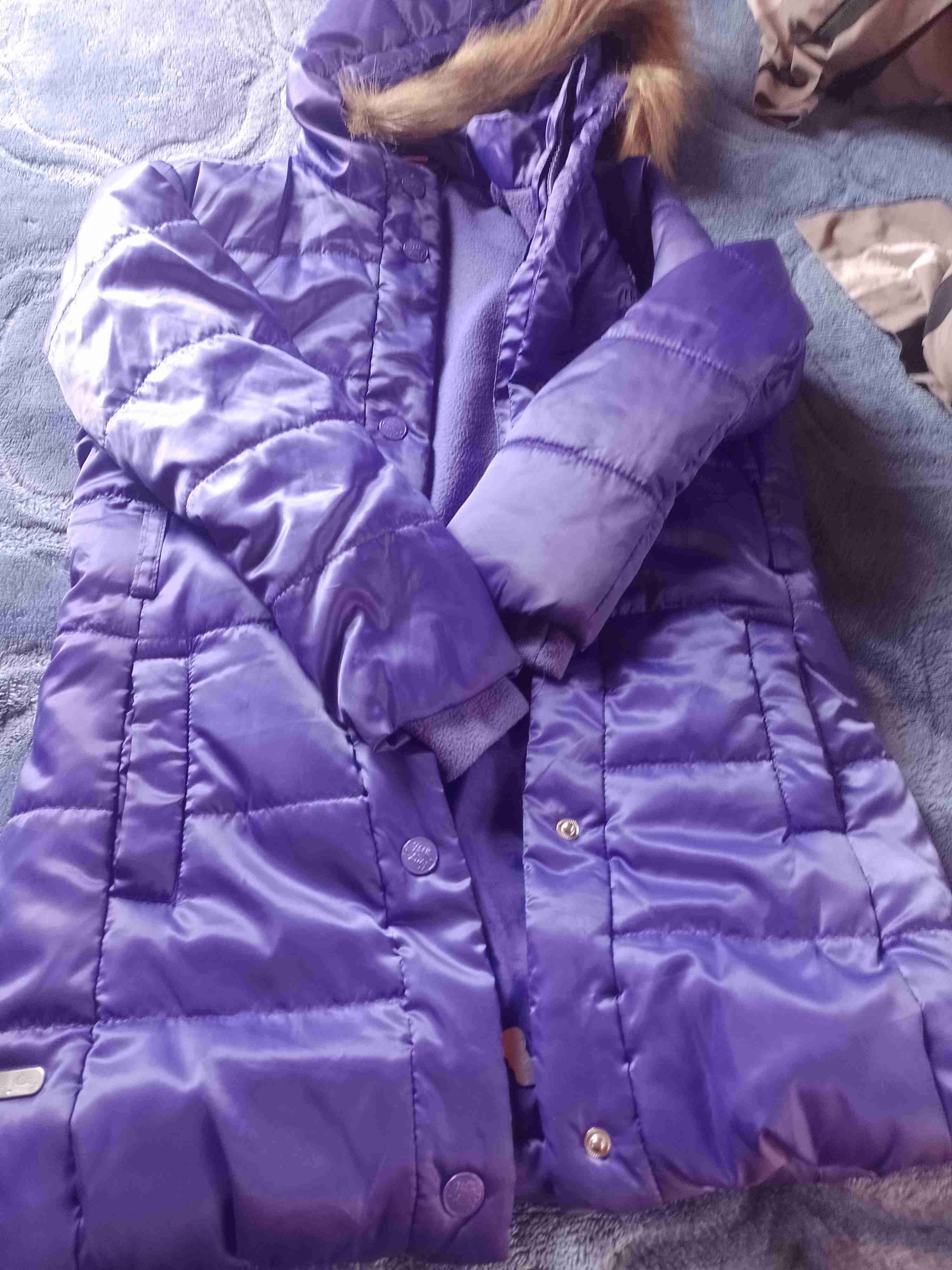 Parka acolchada café con capucha - miniatura 5