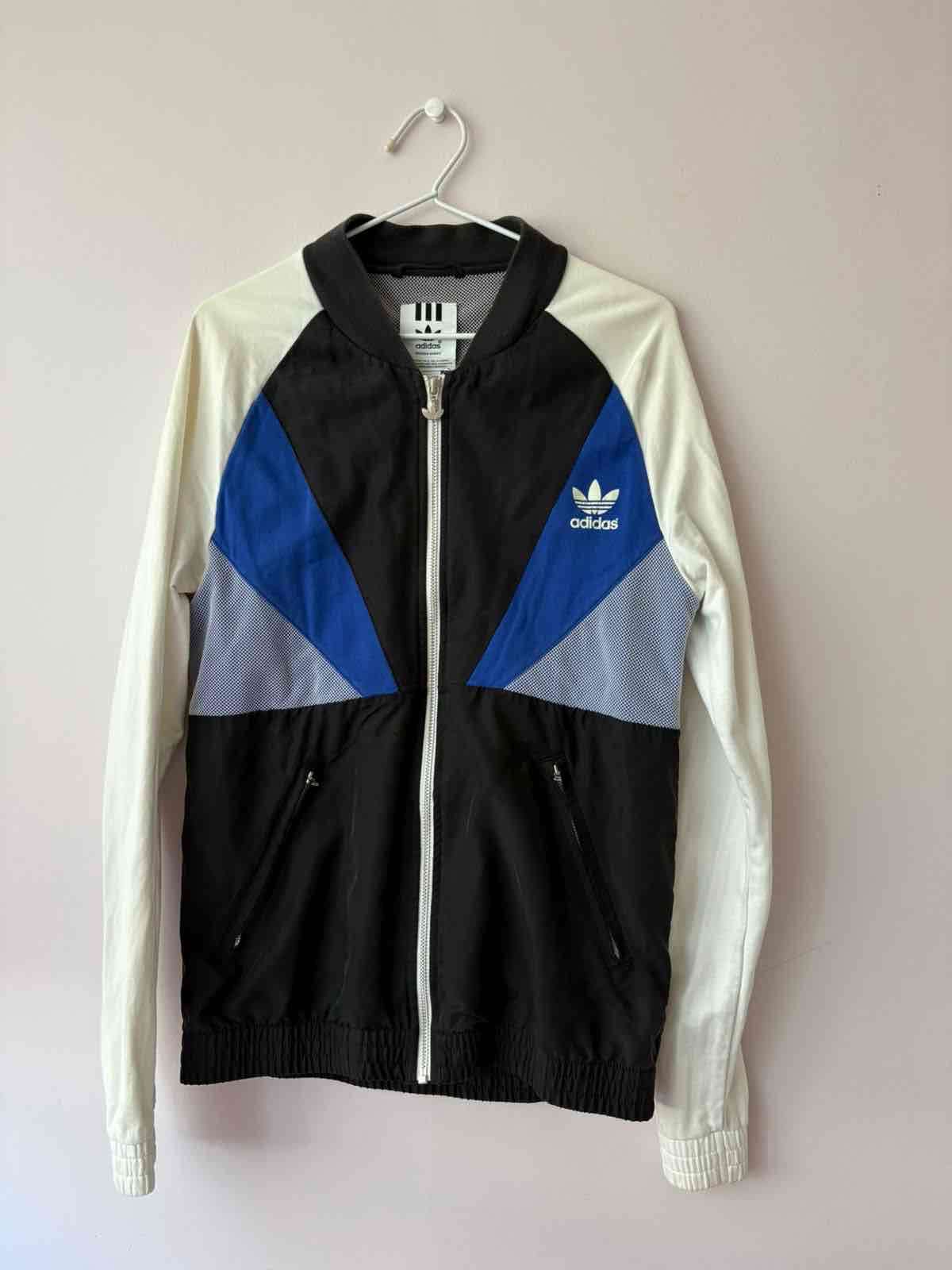 Polerón deportivo Adidas negra y azul M - 4