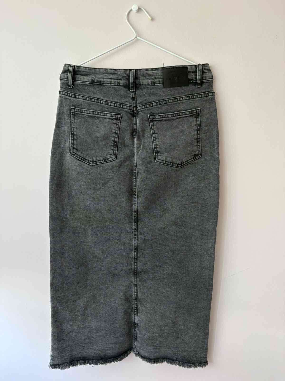 Falda Raindoor denim gris con tachas L - 2