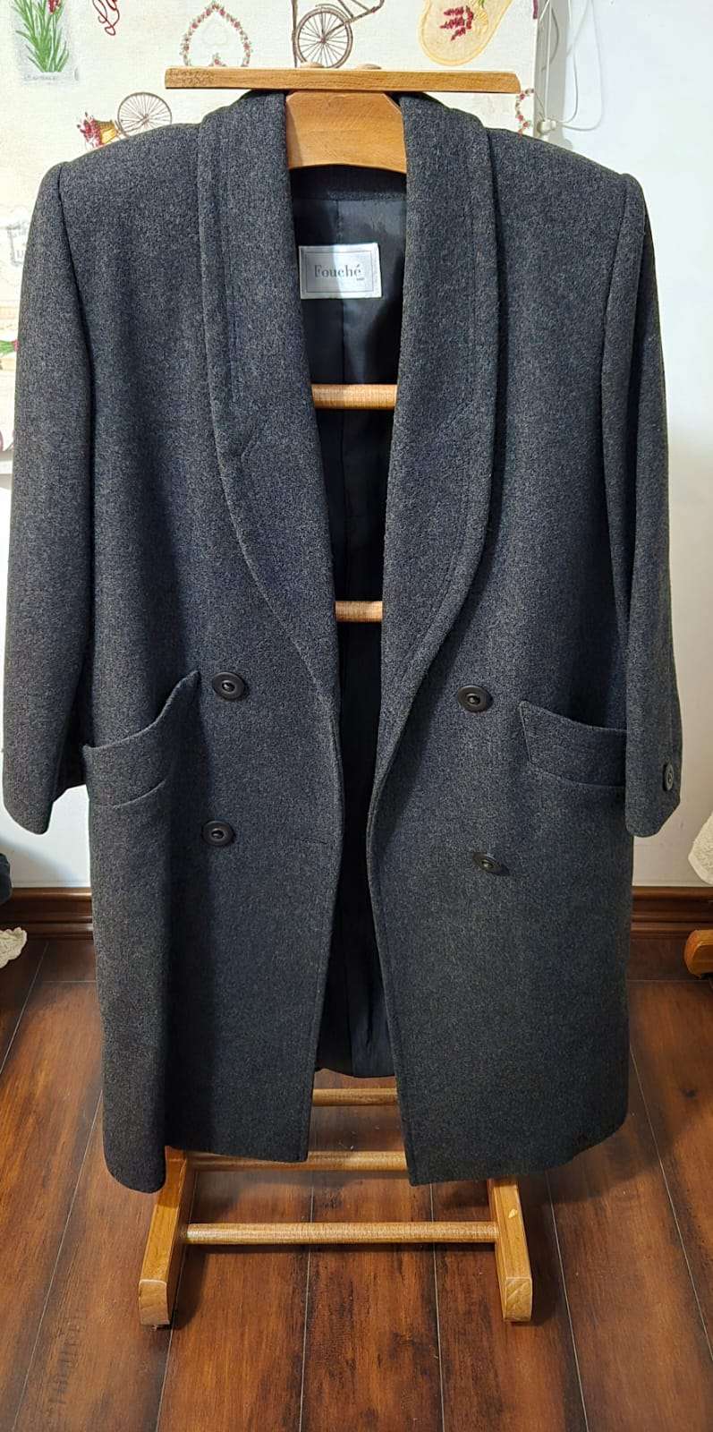 Abrigo de lana gris oscuro 100% lana - 1