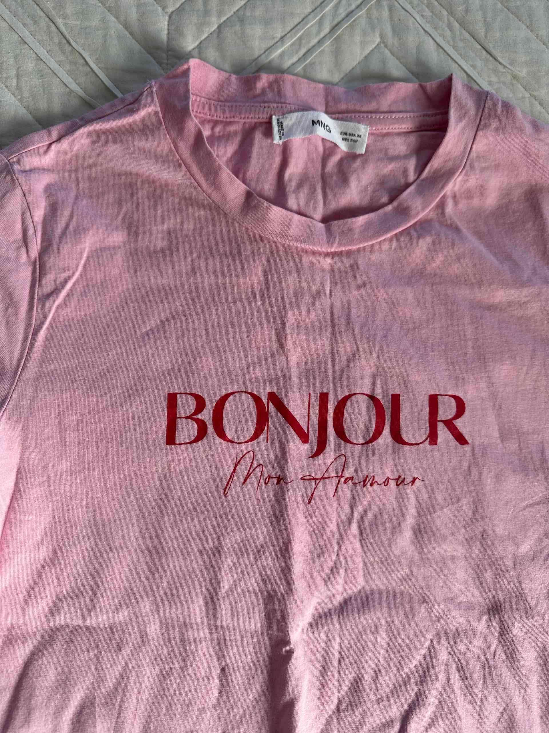 Polera rosa "Bonjour" - miniatura 2