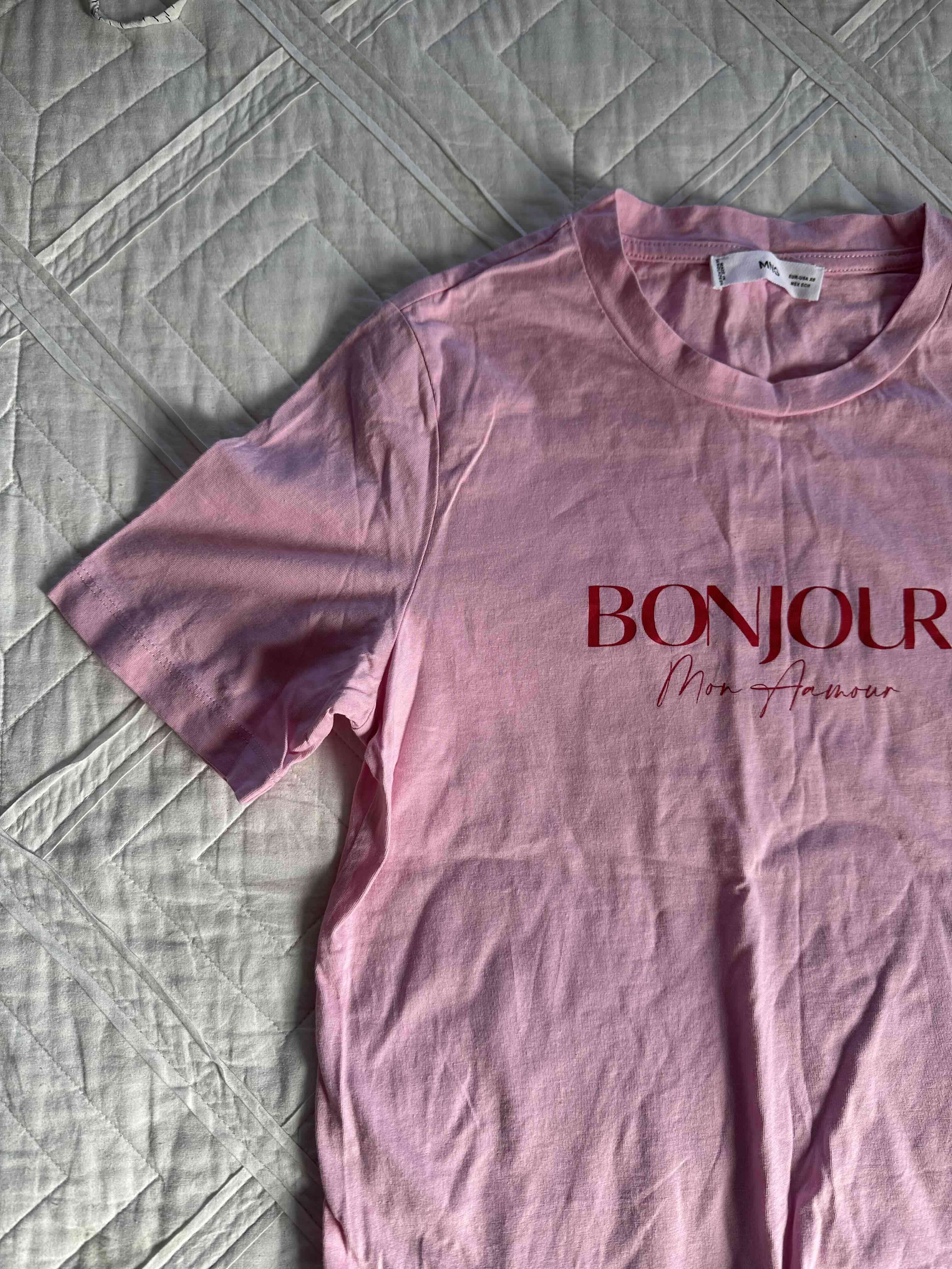Polera rosa "Bonjour" - miniatura 3