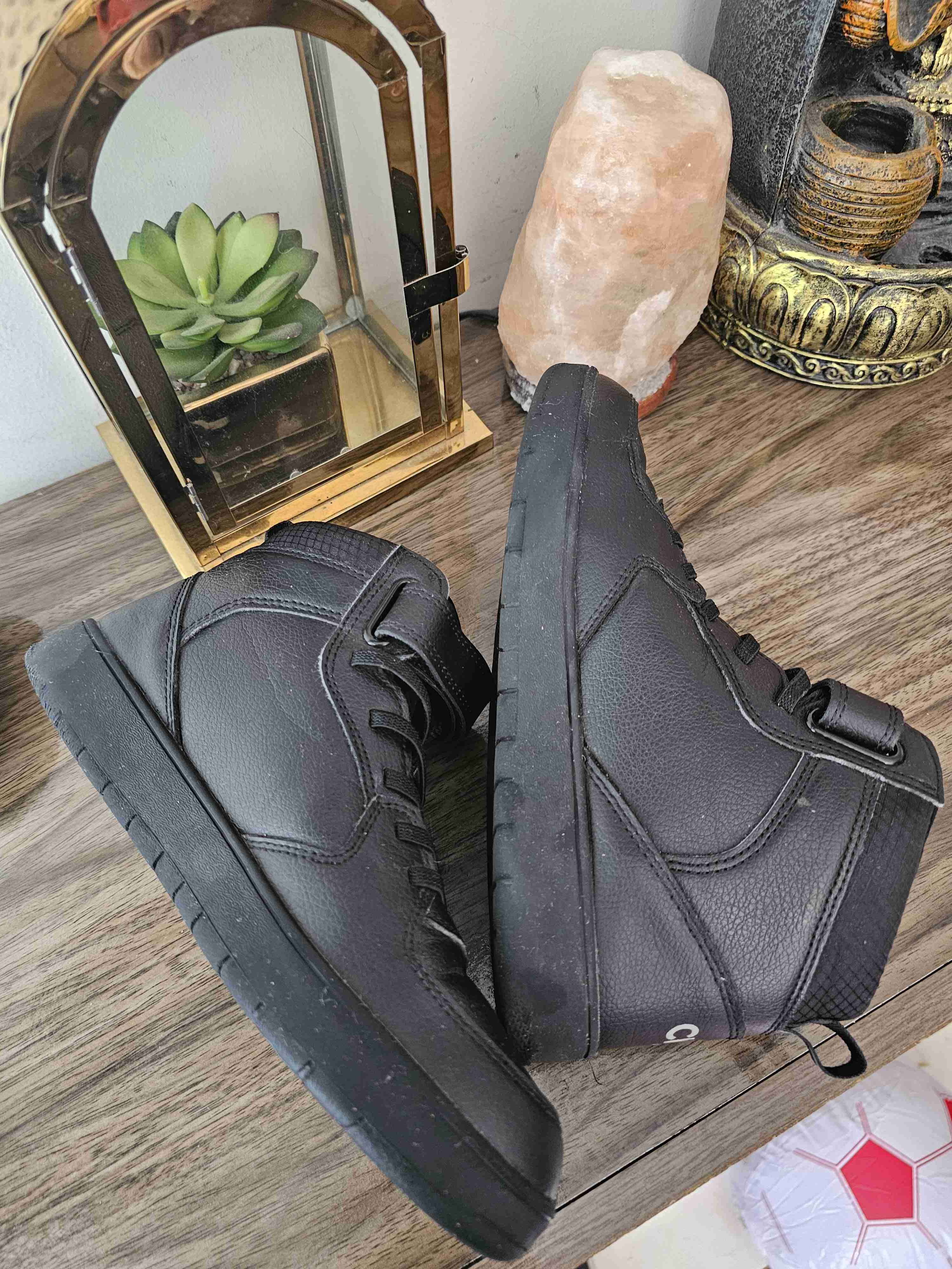 Zapatillas escolares negras unisex, con velcro - miniatura 4