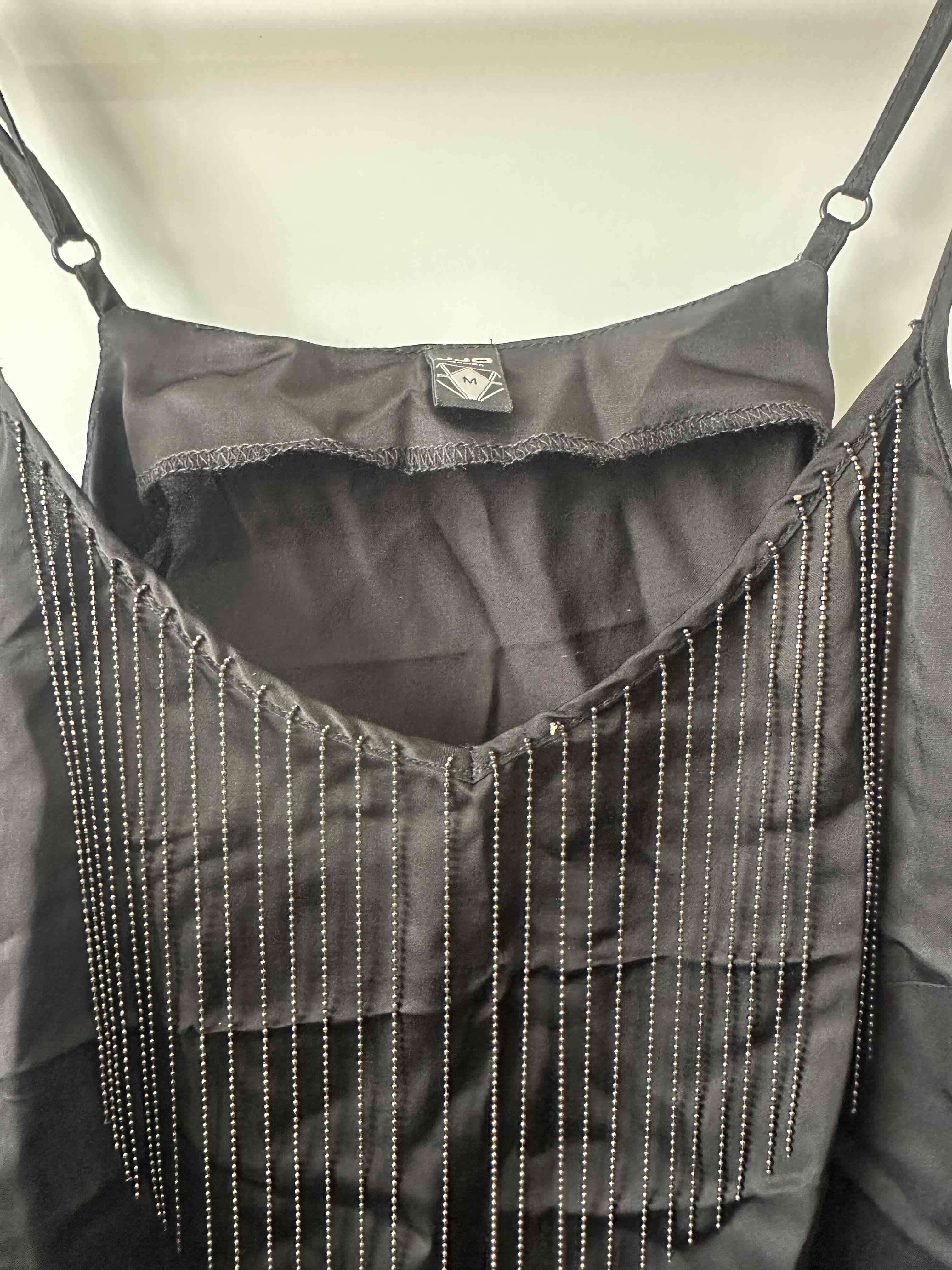 Top negro con detalles brillantes - miniatura 3