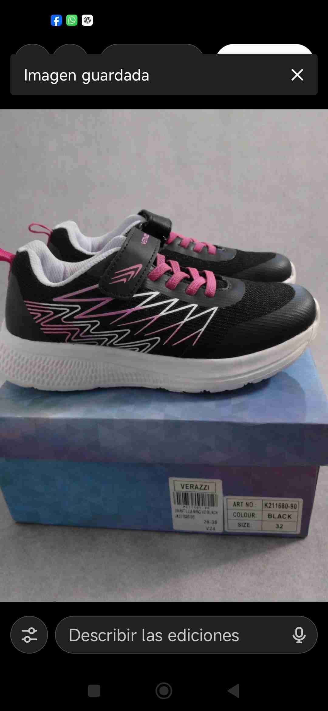 Zapatillas negras deportivas Verazzi - 1