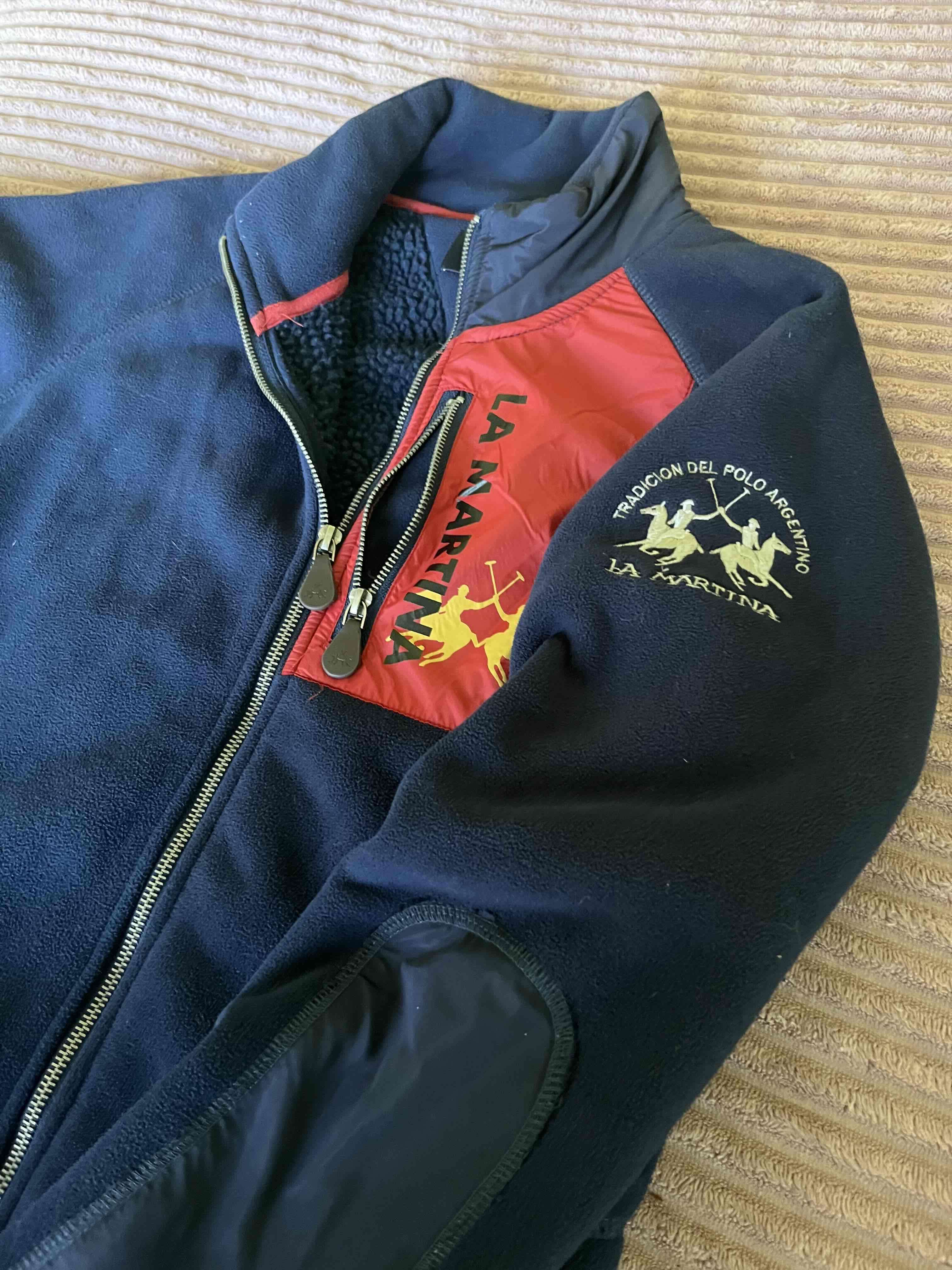 Chaqueta La Martina azul y roja original - 4