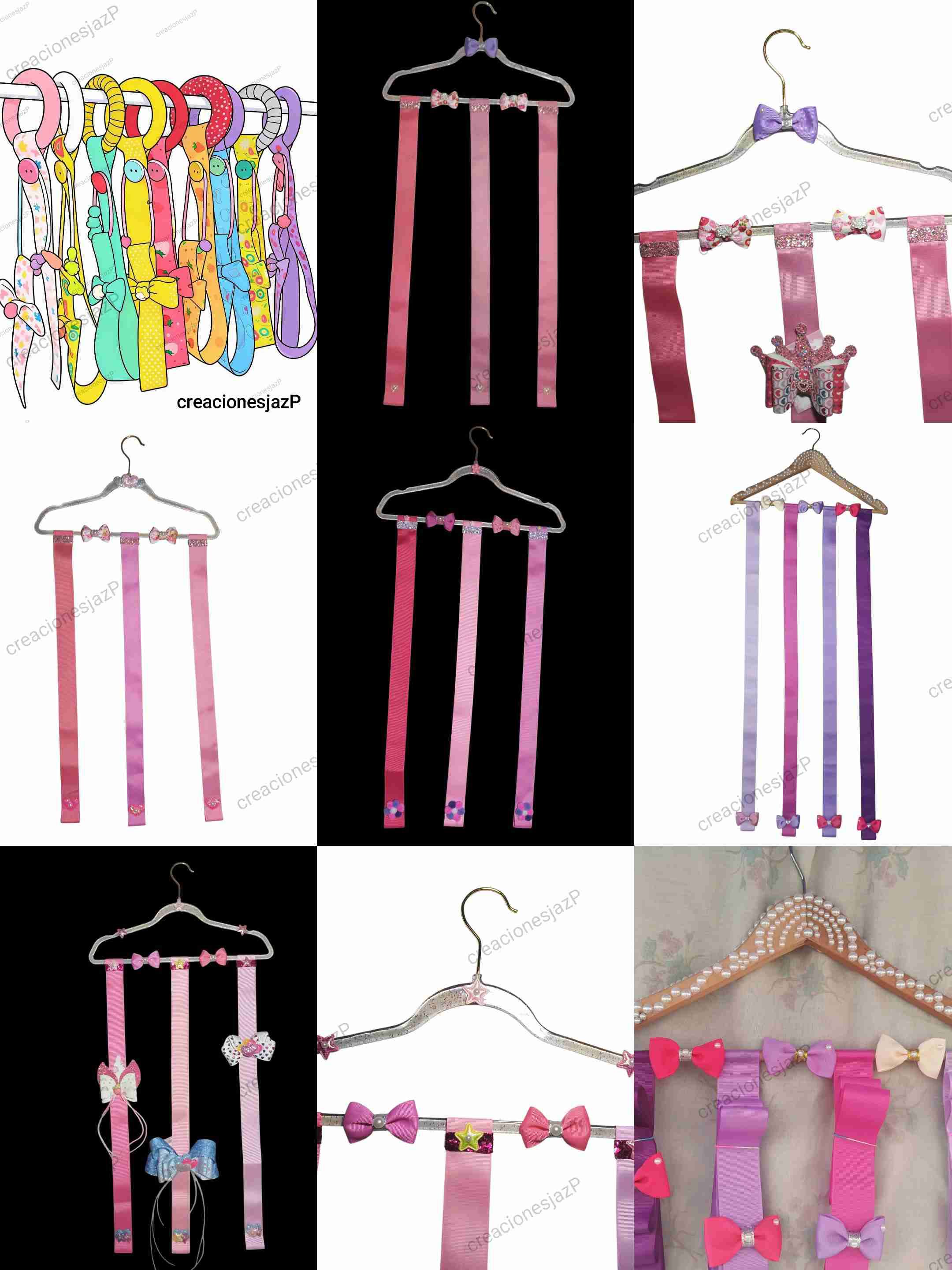 Porta Lazos De Acrílico y Madera Porta Colett - miniatura 2