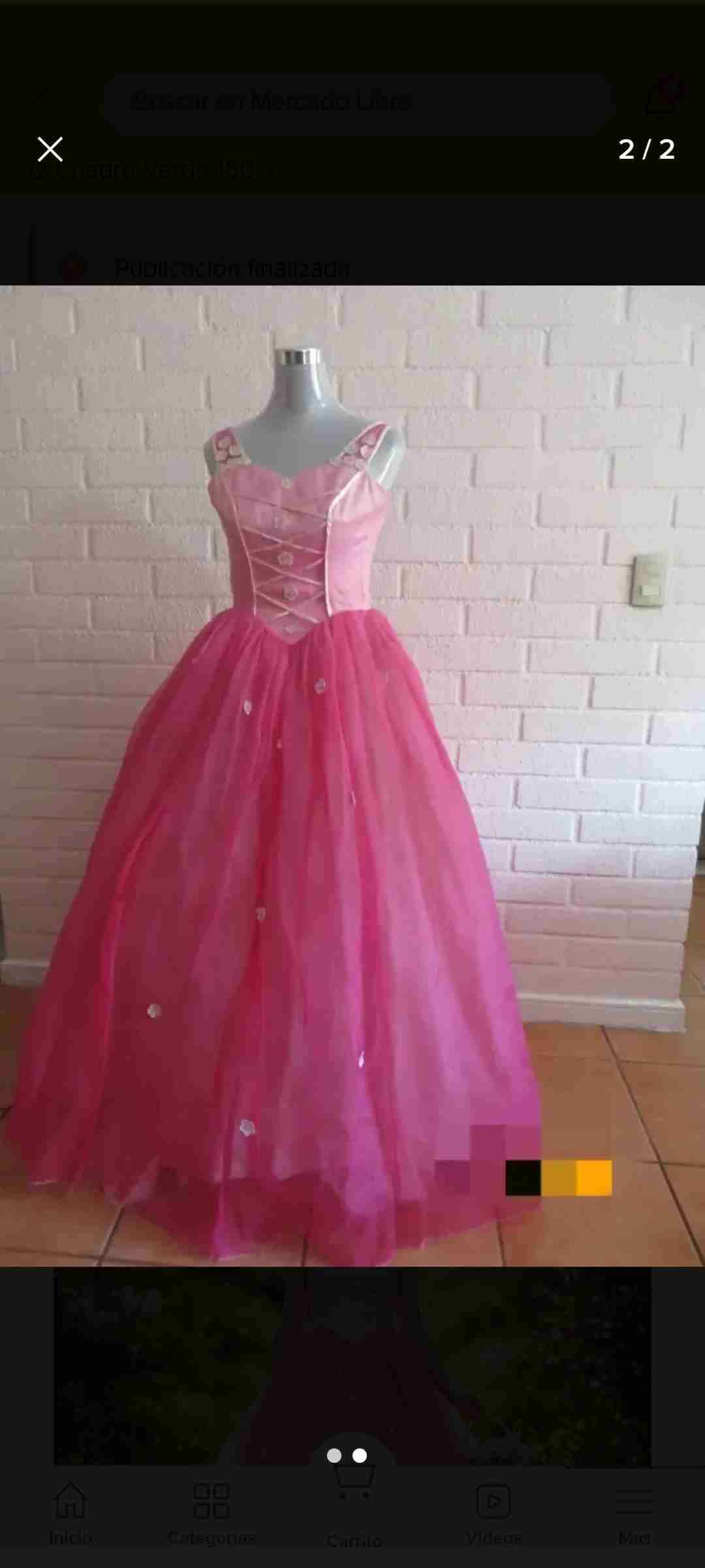 Vestido de fiesta rosa elegante - 2