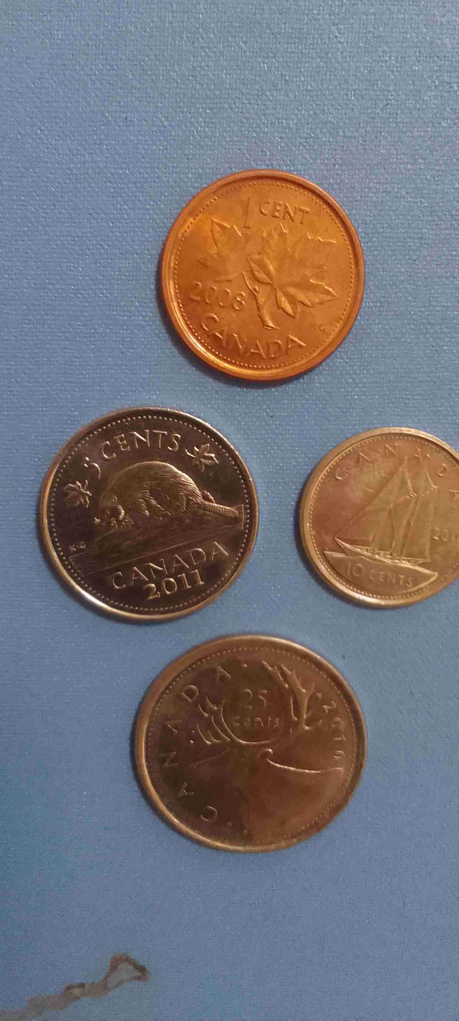 Monedas  de Canadá ,4 diferentes - miniatura 1