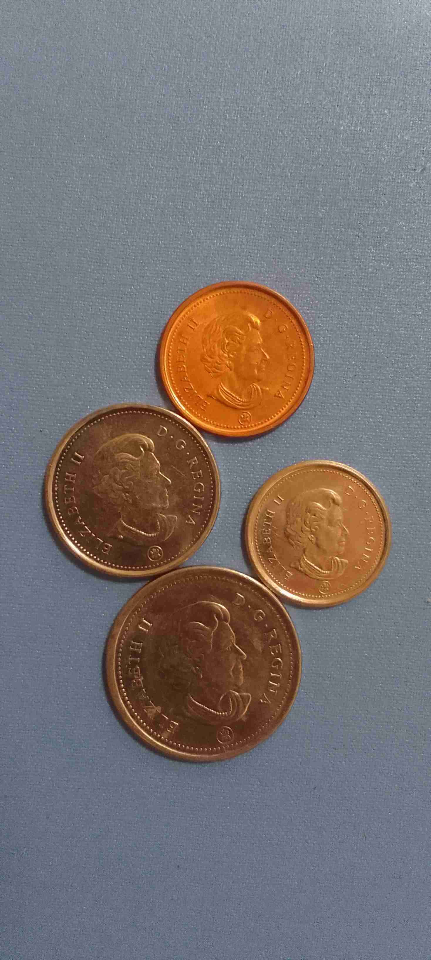 Monedas  de Canadá ,4 diferentes - miniatura 2