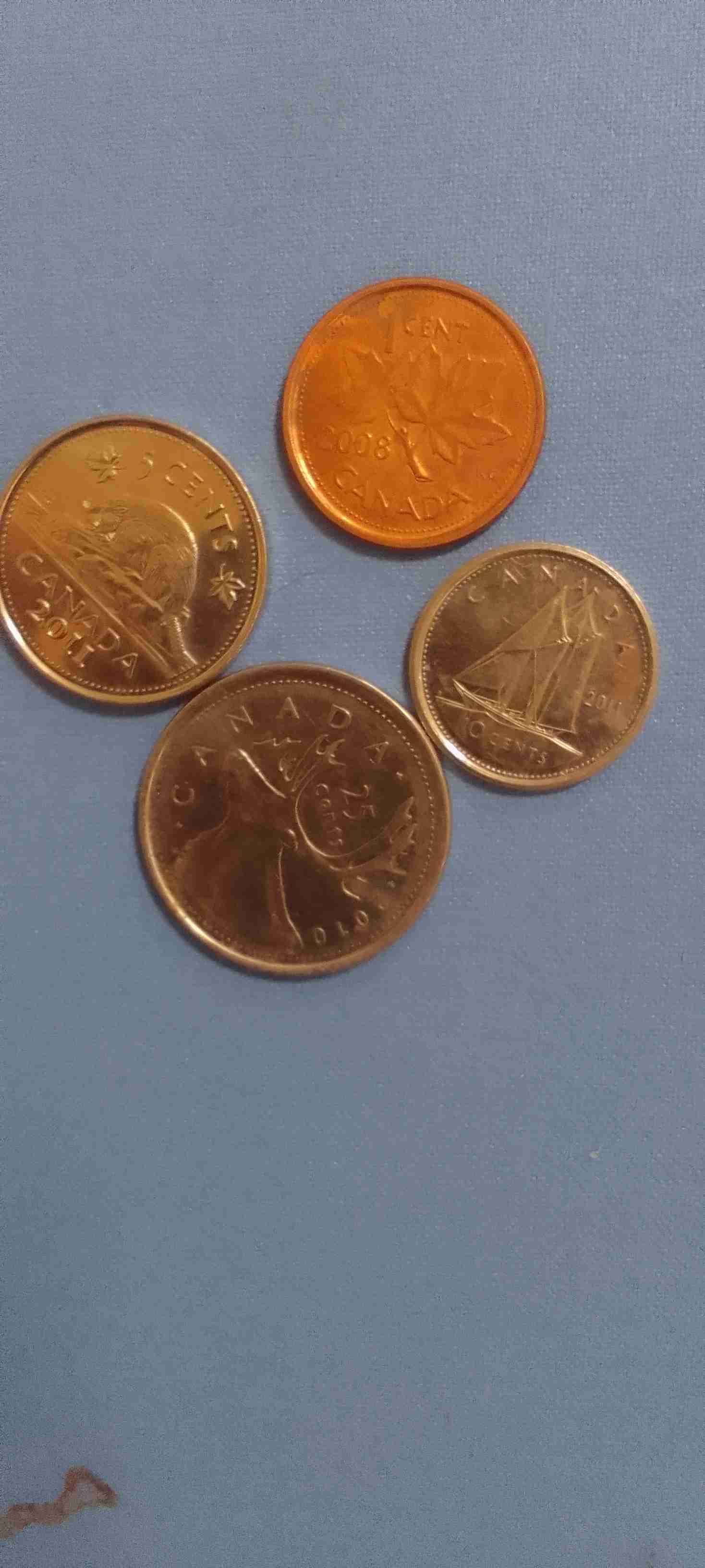 Monedas  de Canadá ,4 diferentes - miniatura 3