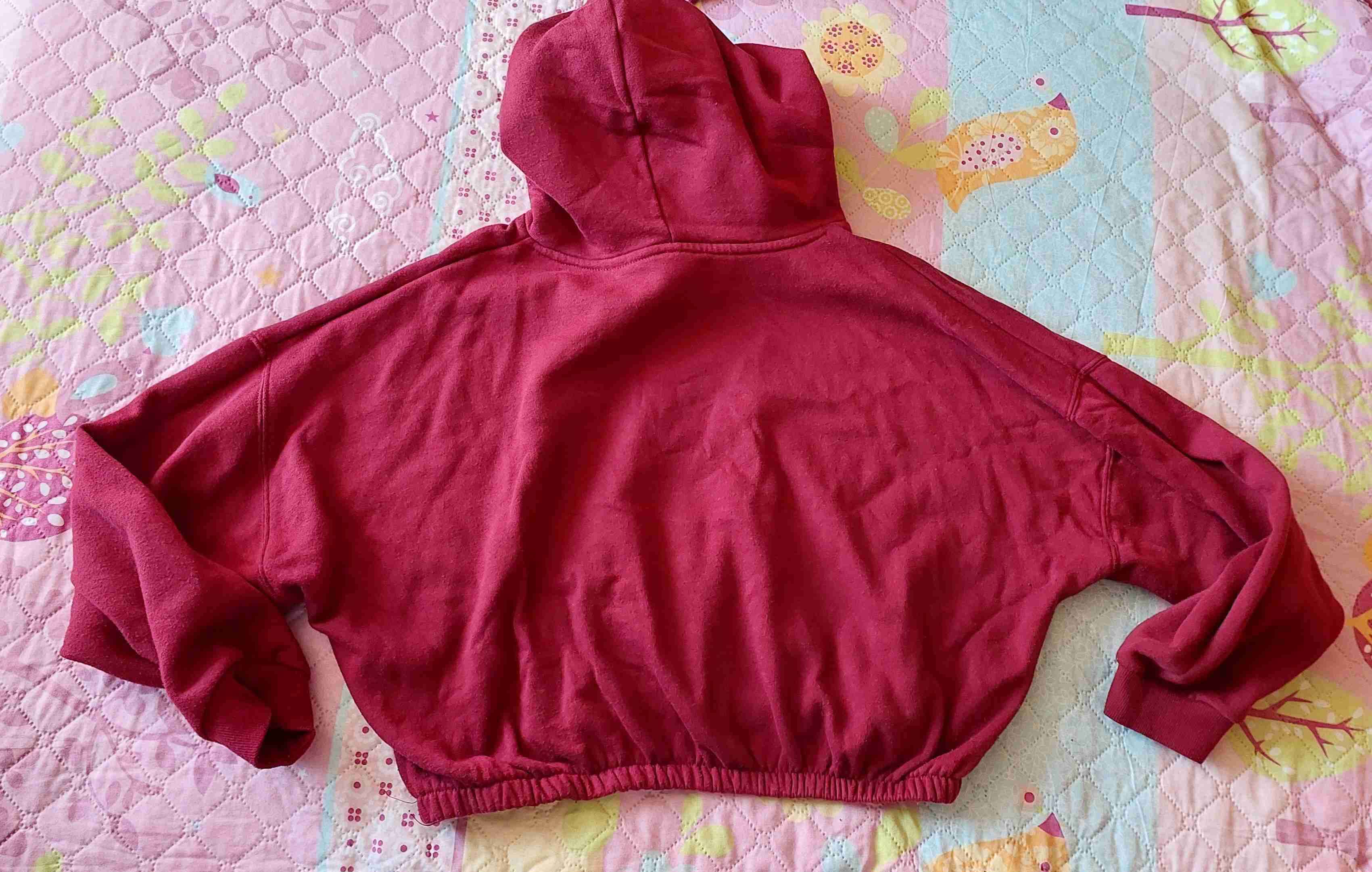 Polerón crop Brooklyn NYC burdeo - miniatura 2