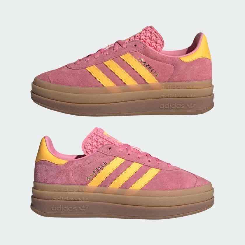 Zapatillas adidas gazelle bold rosas y amarillas - miniatura 4