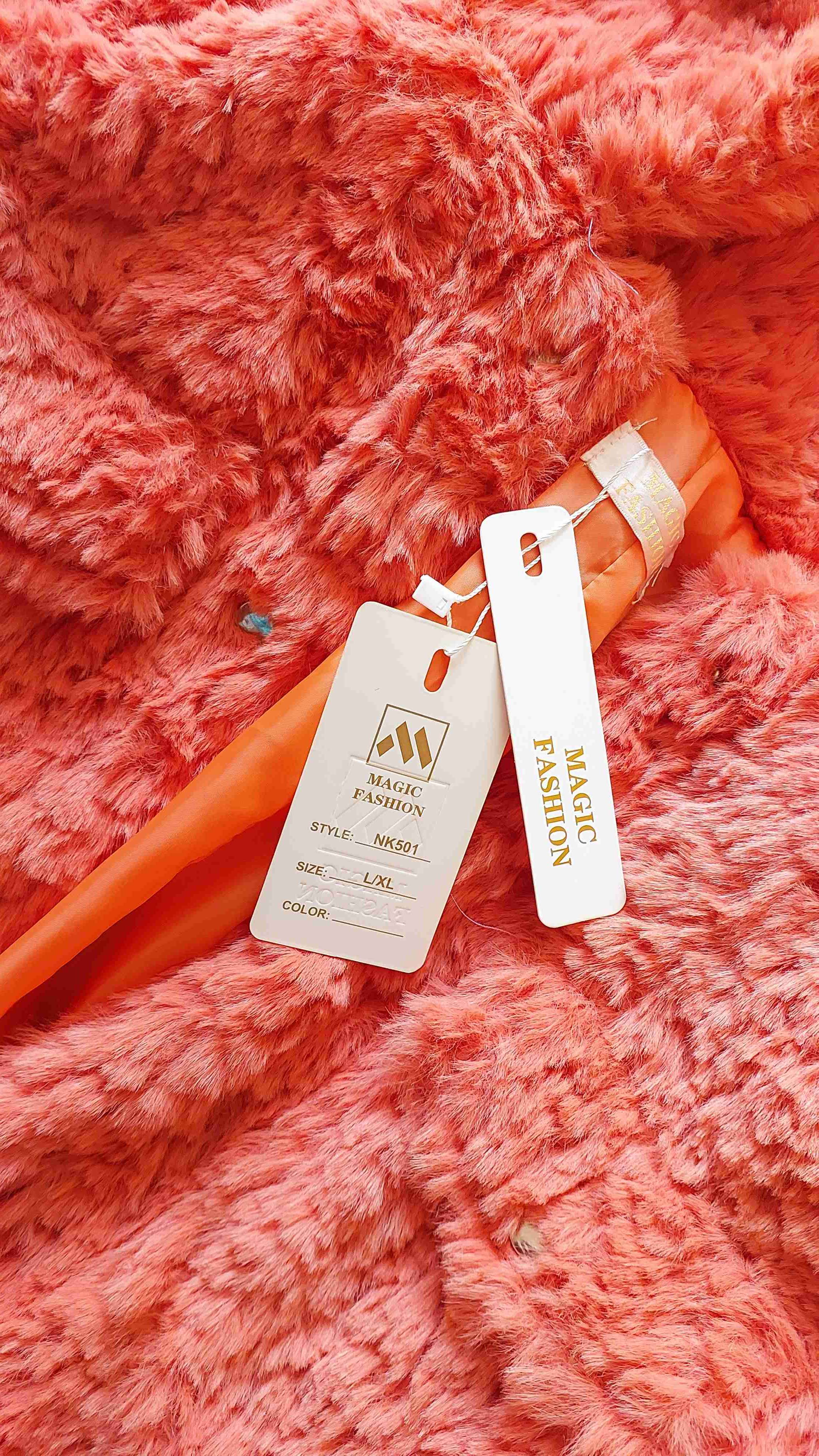 Chaqueta peluda orange LXL - miniatura 2