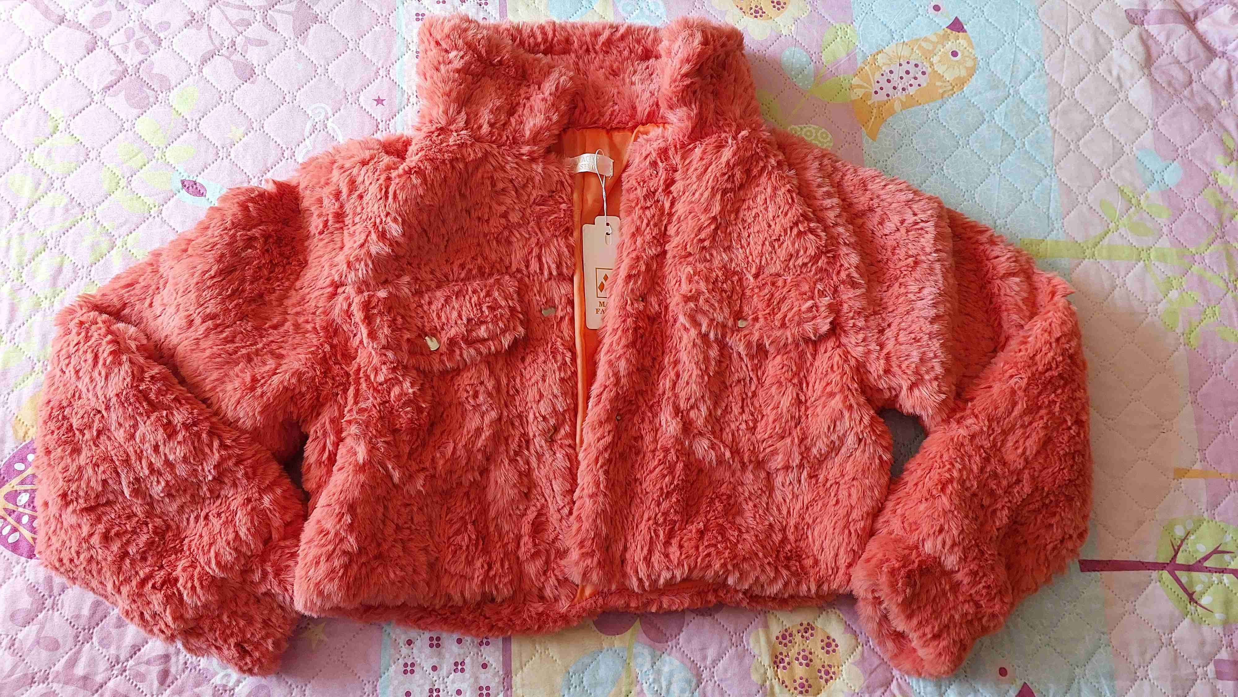 Chaqueta peluda orange LXL - miniatura 3