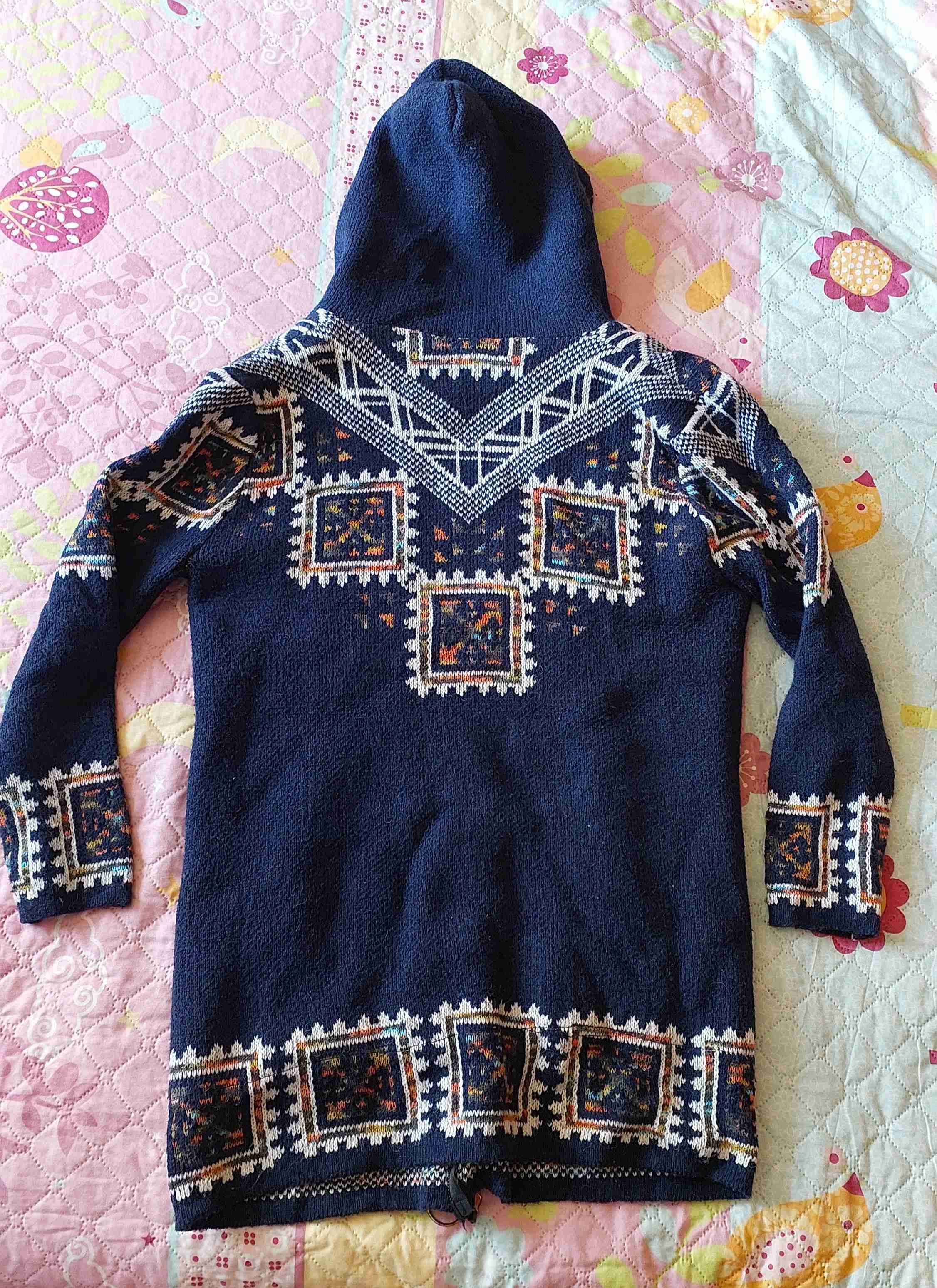 Chaleco largo con chiporro azul - miniatura 3