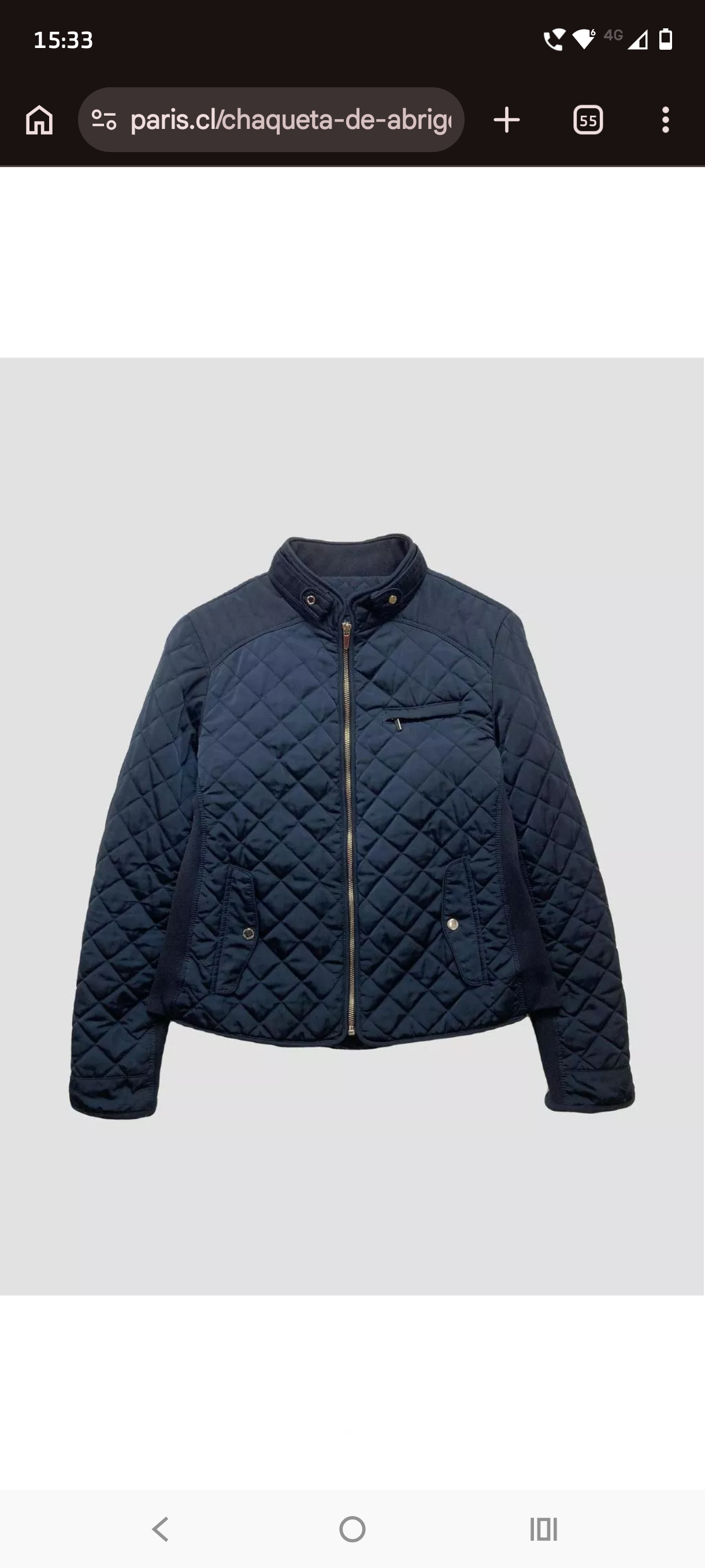 Chaqueta azul acolchada Zara - miniatura 3