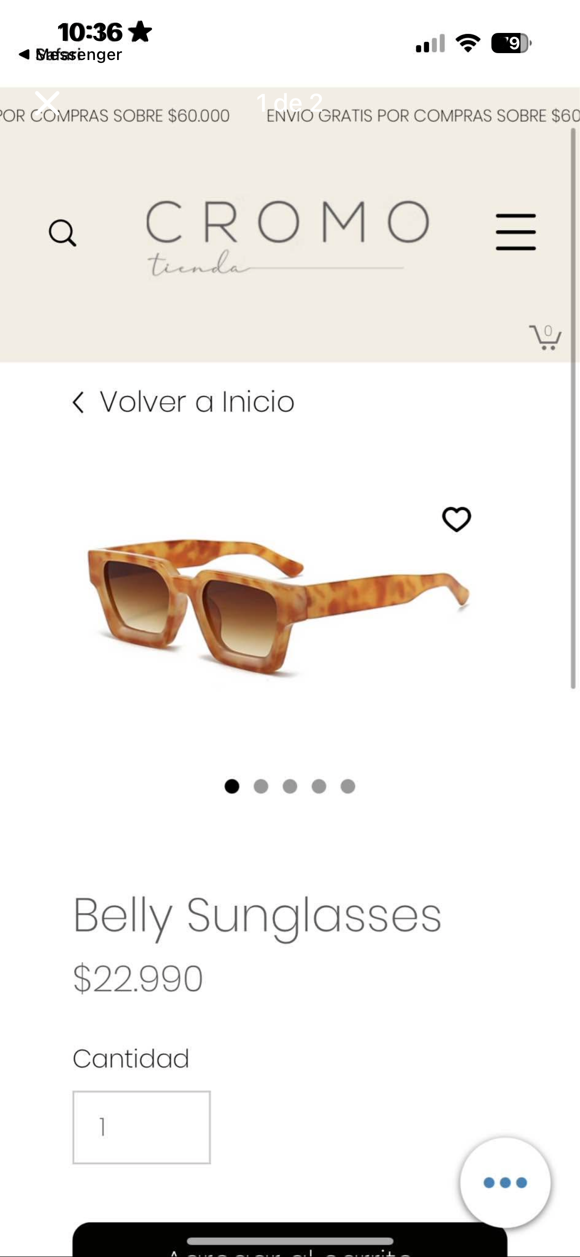 Gafas de sol marrón cuadradas