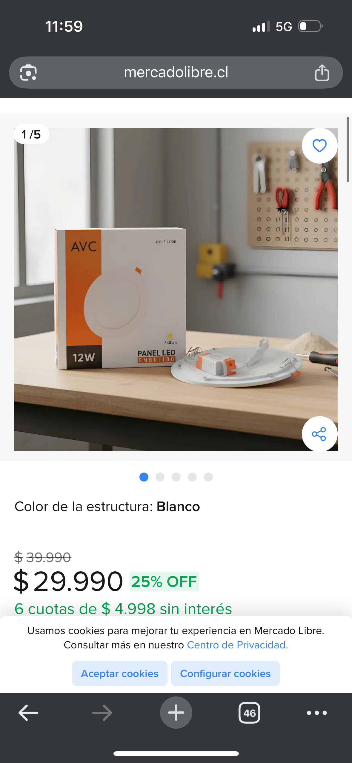 Panel LED embutido 18W AVC - miniatura 2