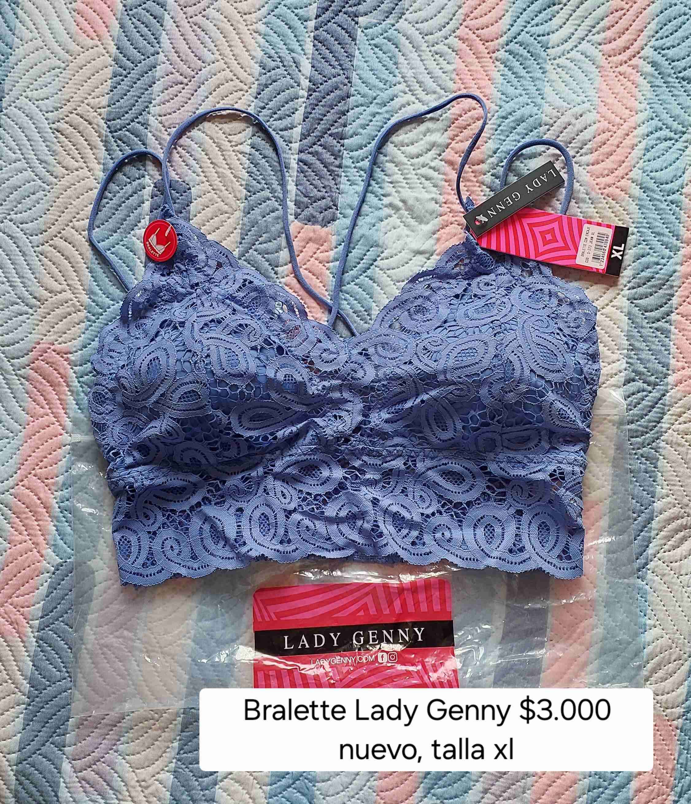 Bralette Lady Genny encaje azul xl - 1