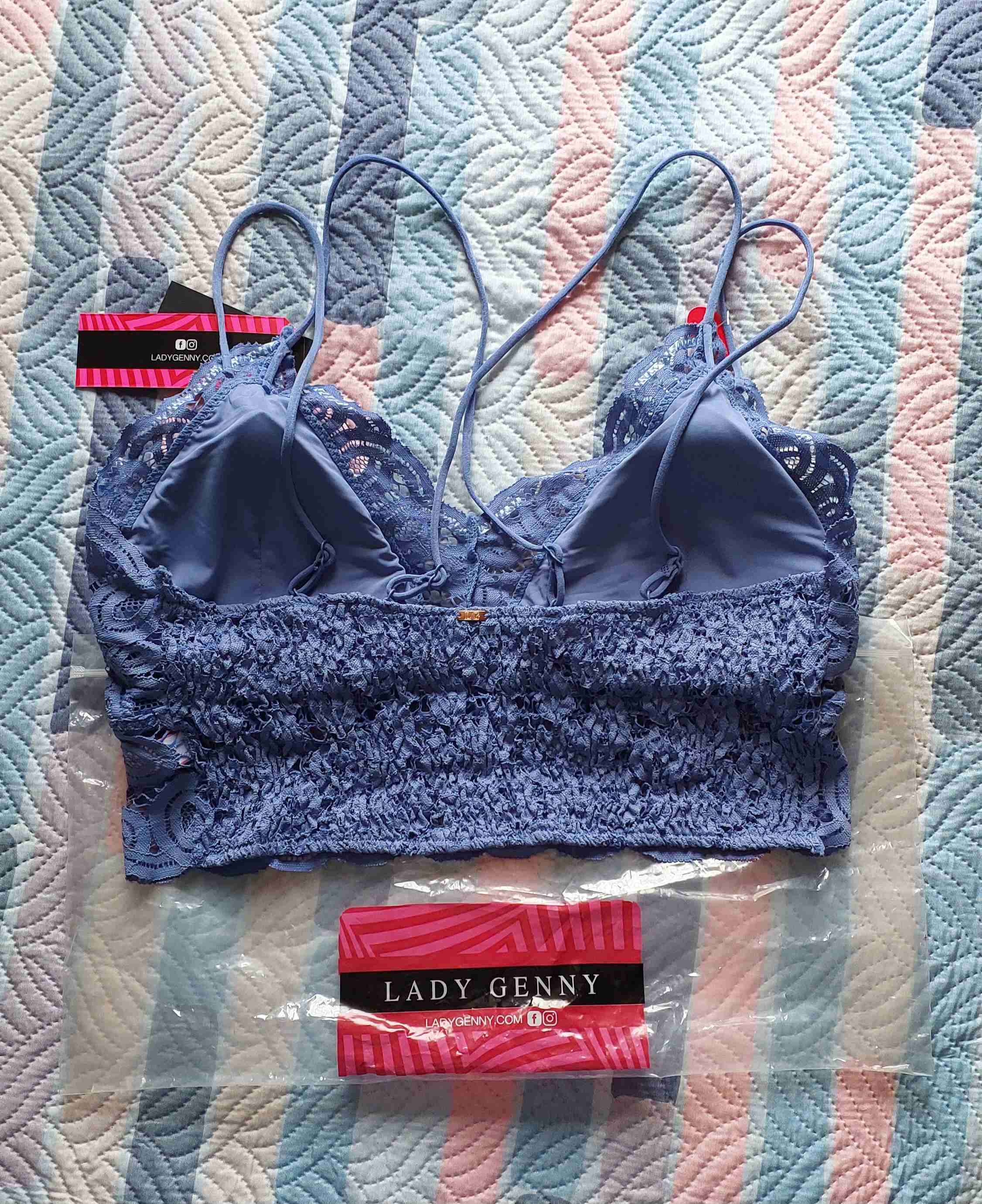 Bralette Lady Genny encaje azul xl - 2