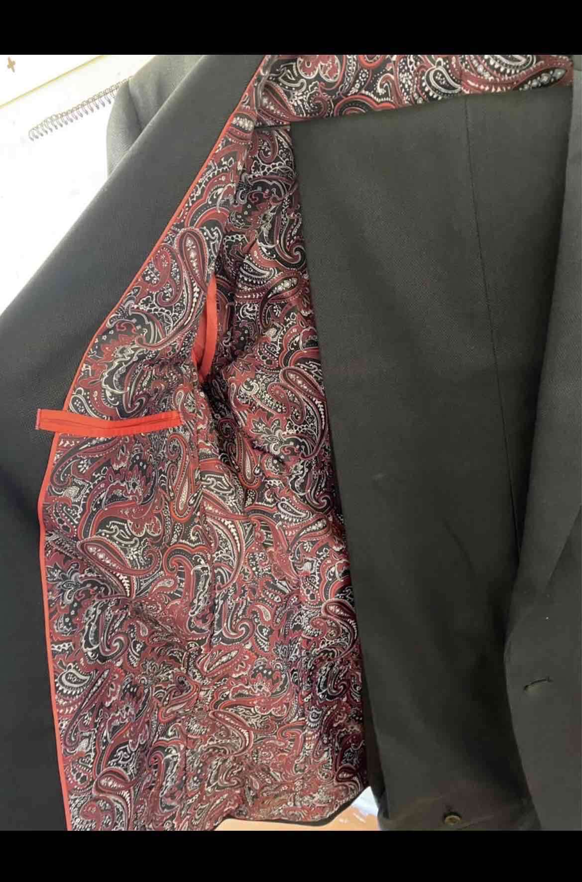 Terno gris-negro elegante - miniatura 2