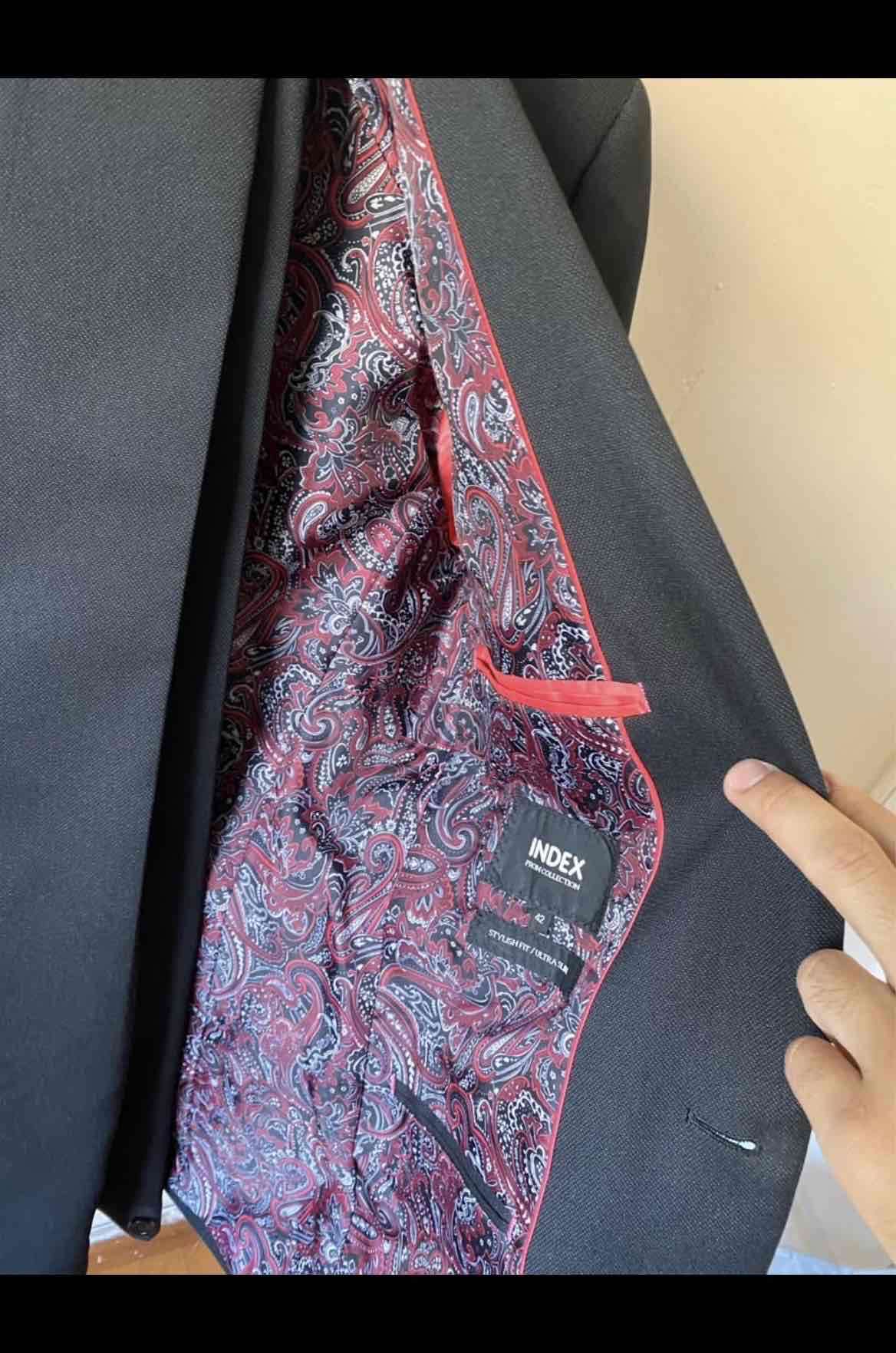 Terno gris-negro elegante - miniatura 3