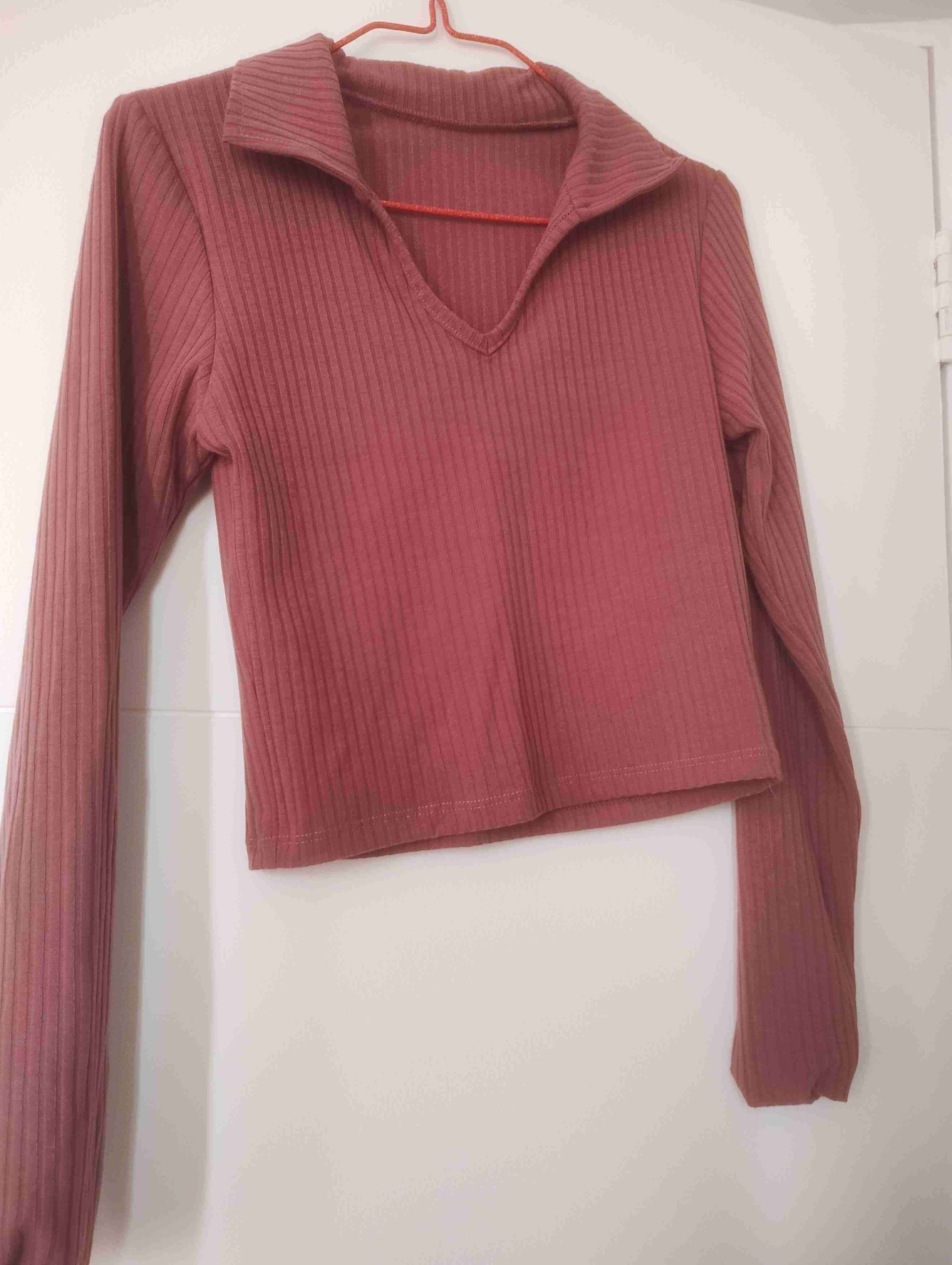 Polera rosado de canalé - miniatura 2