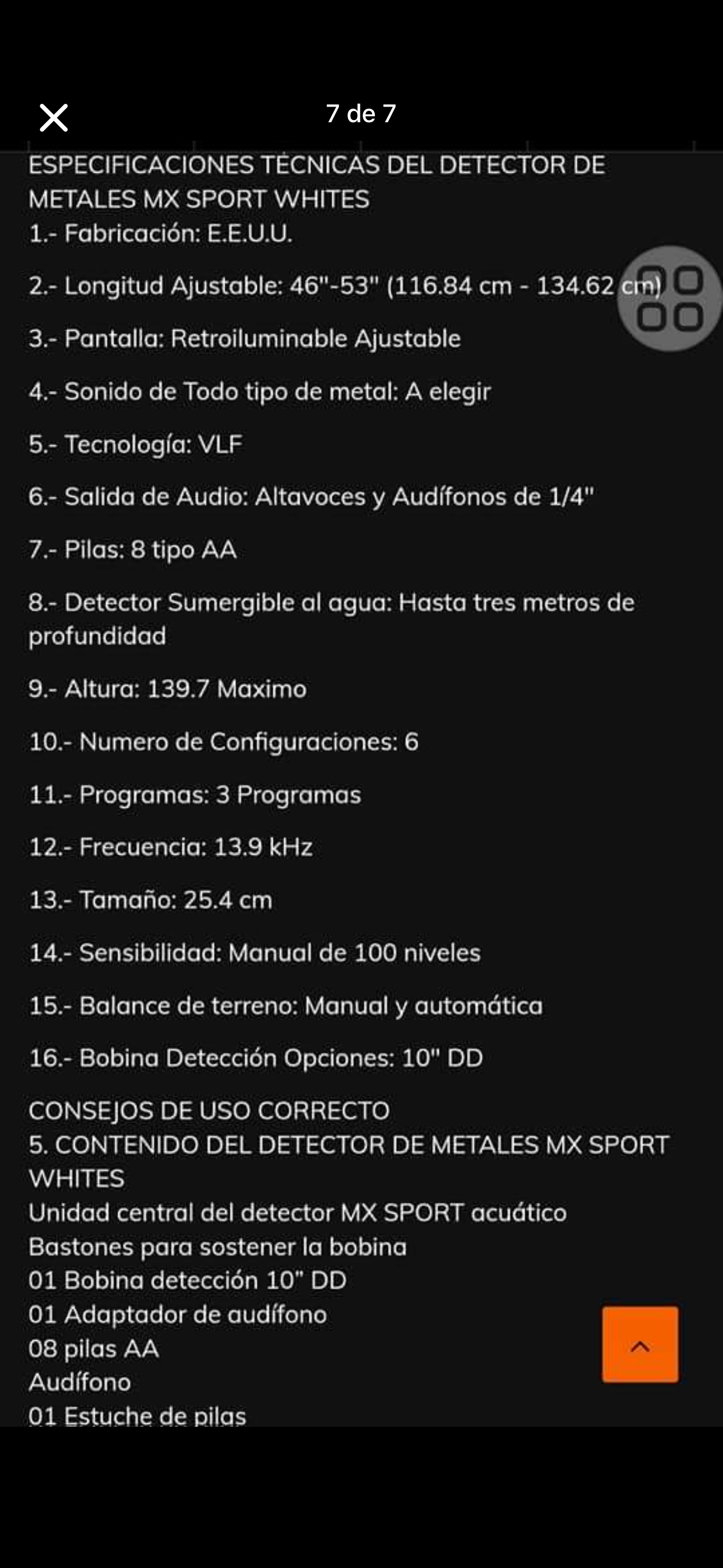 Detector de metales White's con accesorios - miniatura 4