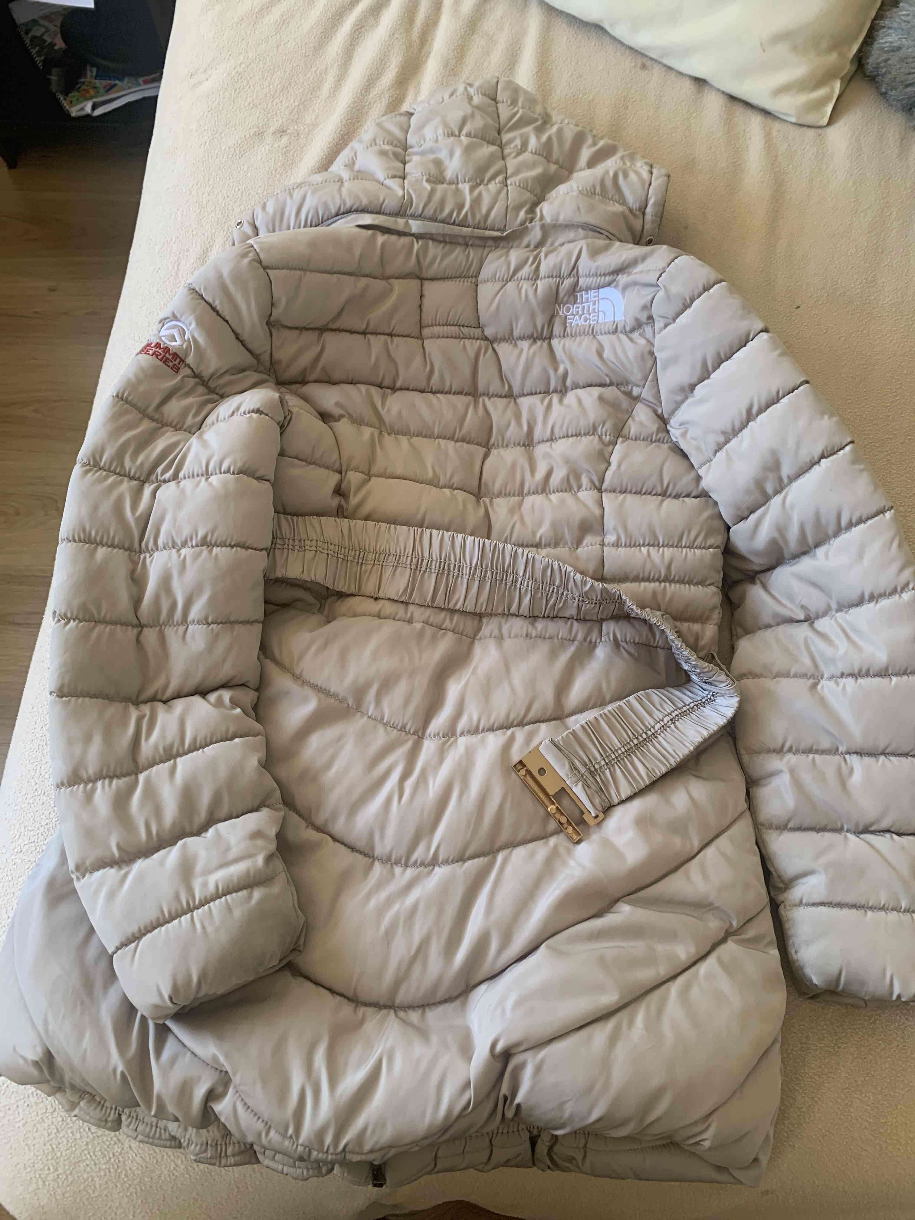 Parka beige con capucha talla 12 - miniatura 2